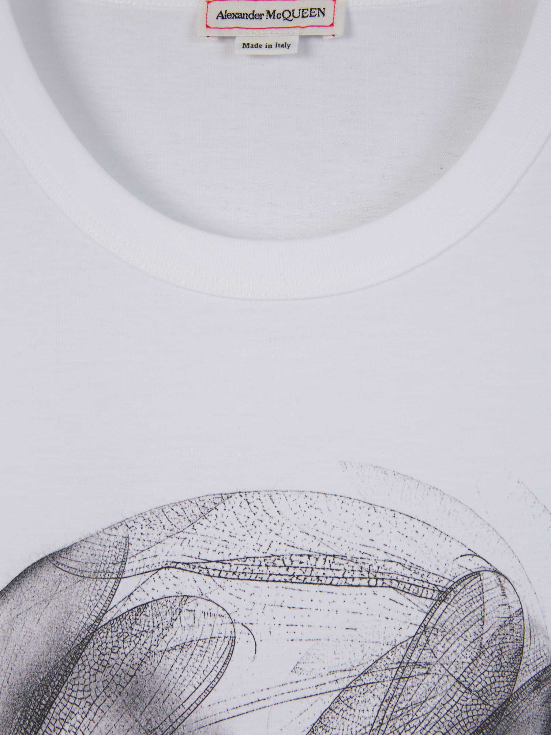 Alexander McQueen Camiseta Algodón Estampado color Blanco sku 553-003552 01 - Foto 3