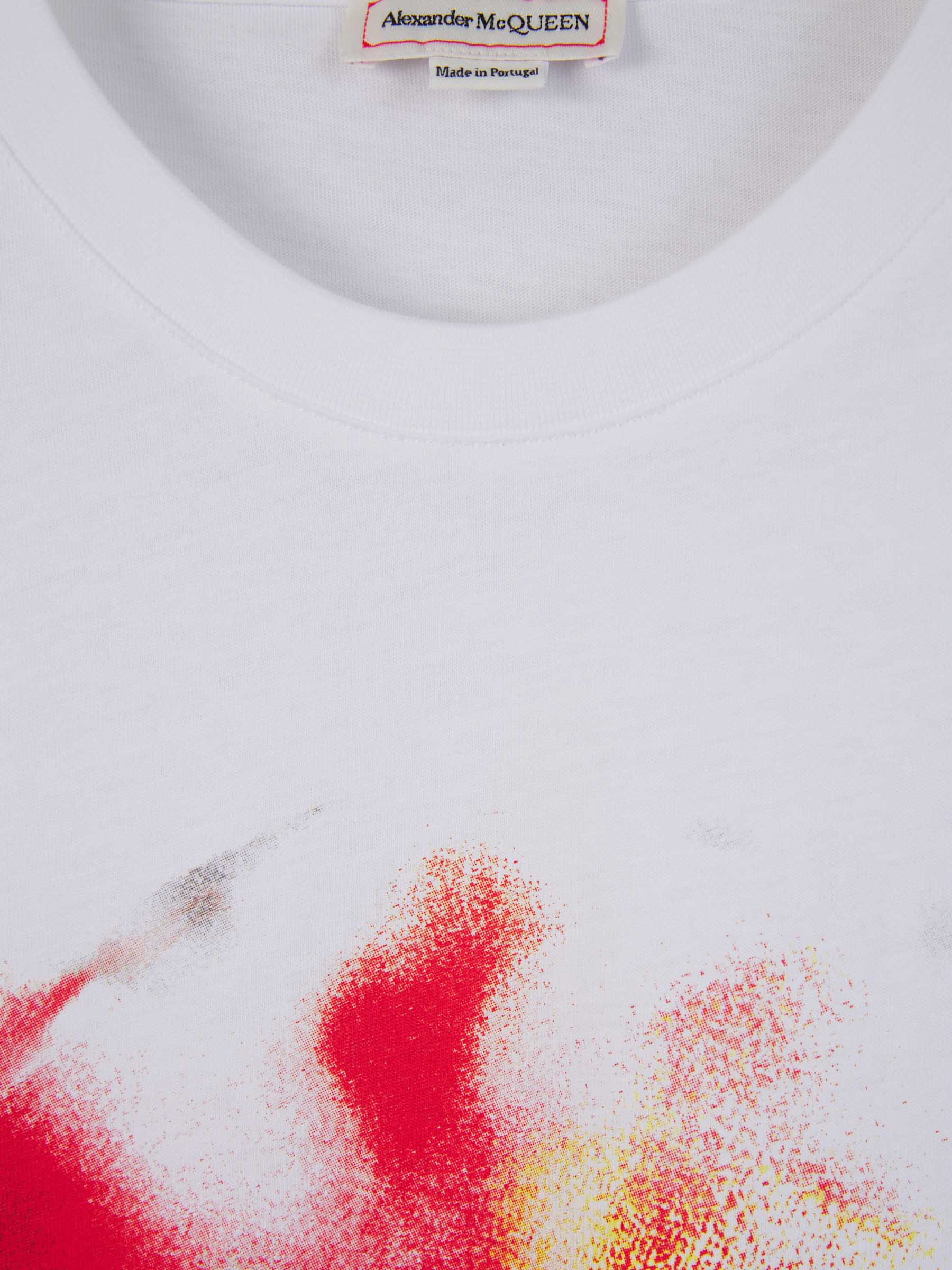 Outlet online McQueen Hombre Camiseta Algodón Estampado color Blanco sku 553-003554 01 - Foto 3