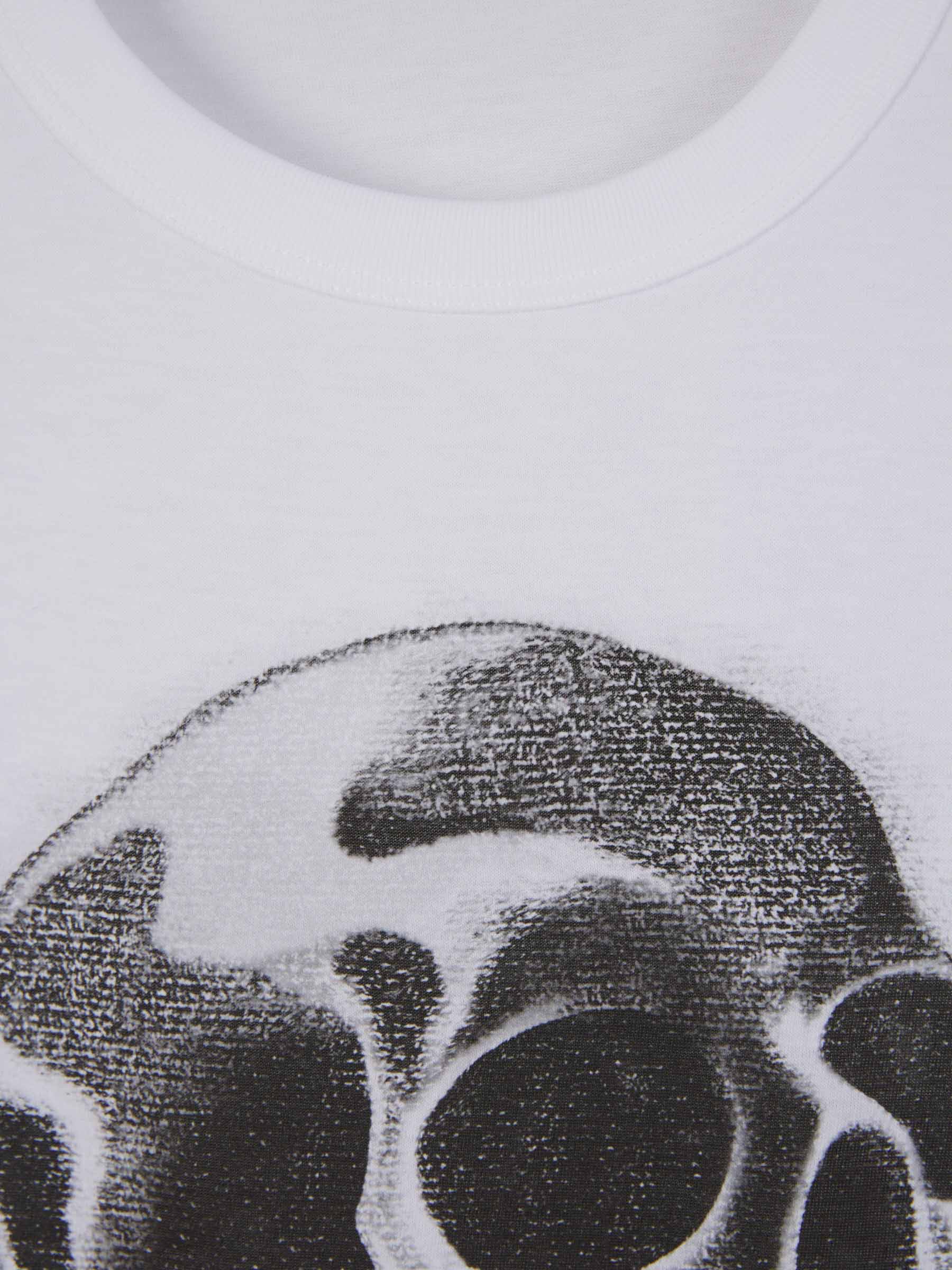 Outlet online McQueen Hombre Camiseta Algodón Estampado color Blanco sku 553-003555 01 - Foto 3