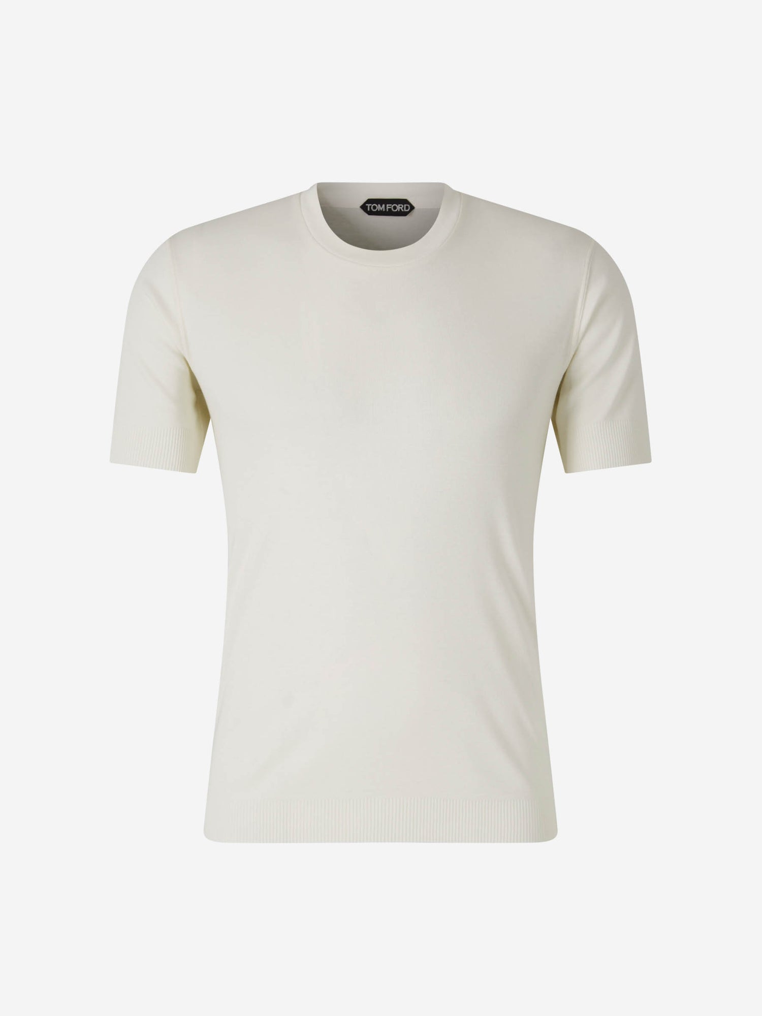Tom Ford Hombre Barcelona Camiseta Canalé Lyocell color Blanco sku 553-003568 04 - Foto 1