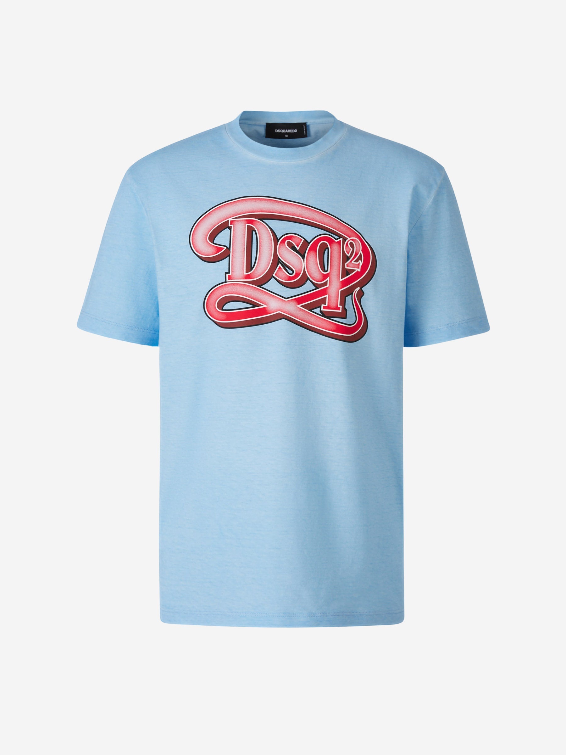 Outlet online Dsquared2 Hombre Camiseta Surf Dsq2 color Azul Cielo sku 553-003662 01 - Foto 1