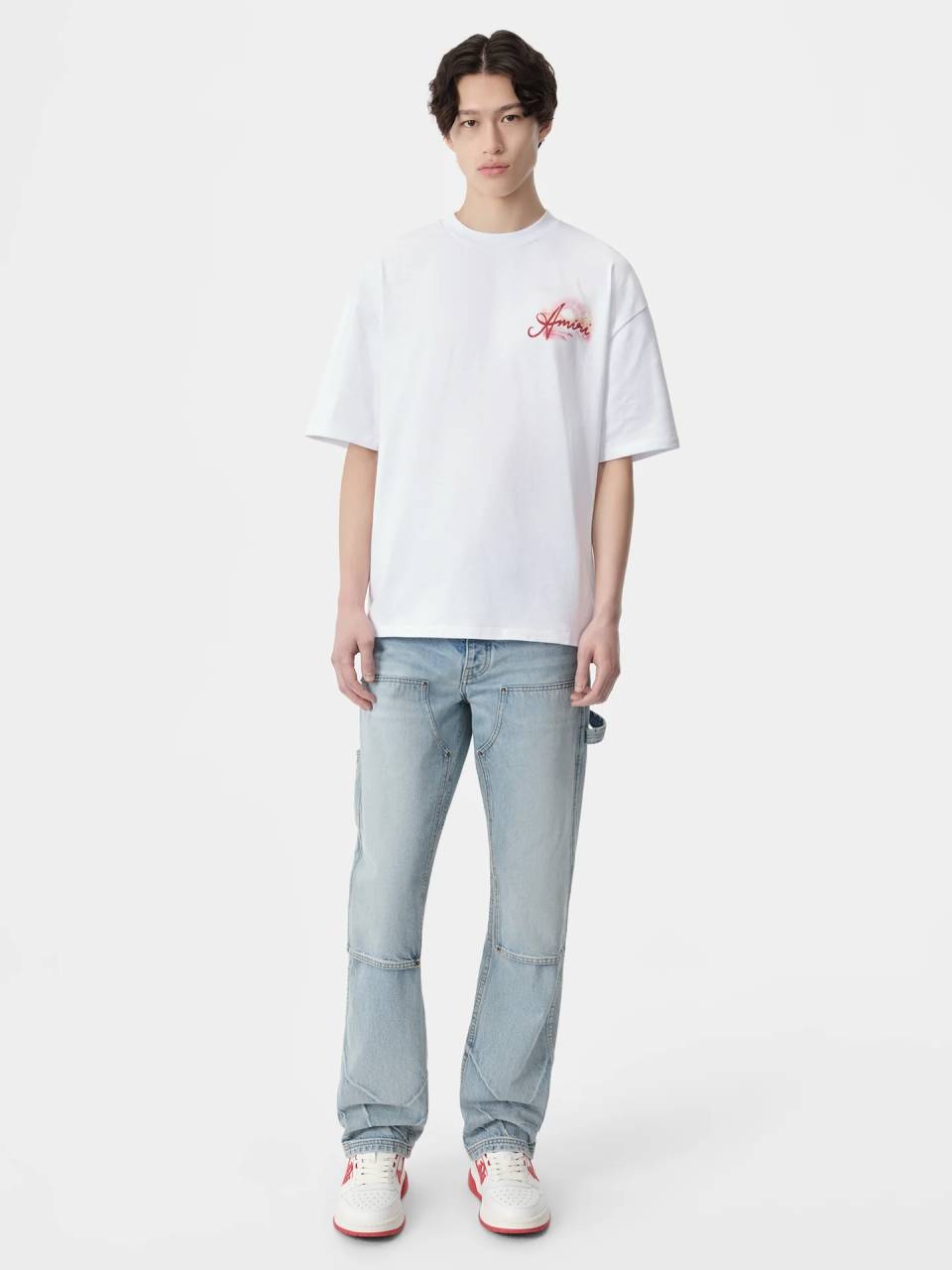 Outlet online Amiri Hombre Camiseta Logo Algodón color Blanco sku 553-003749 01 - Foto 4