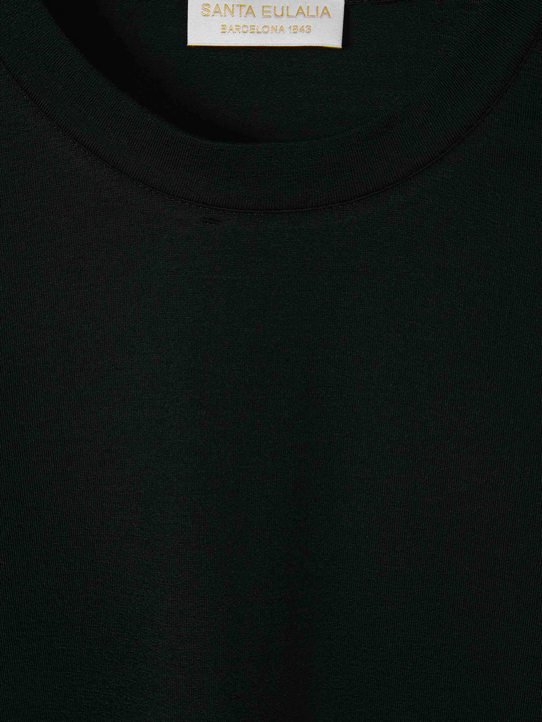 Outlet online Santa Eulalia Hombre Camiseta Lisa Algodón color Negro sku 553-003923 01 - Foto 3