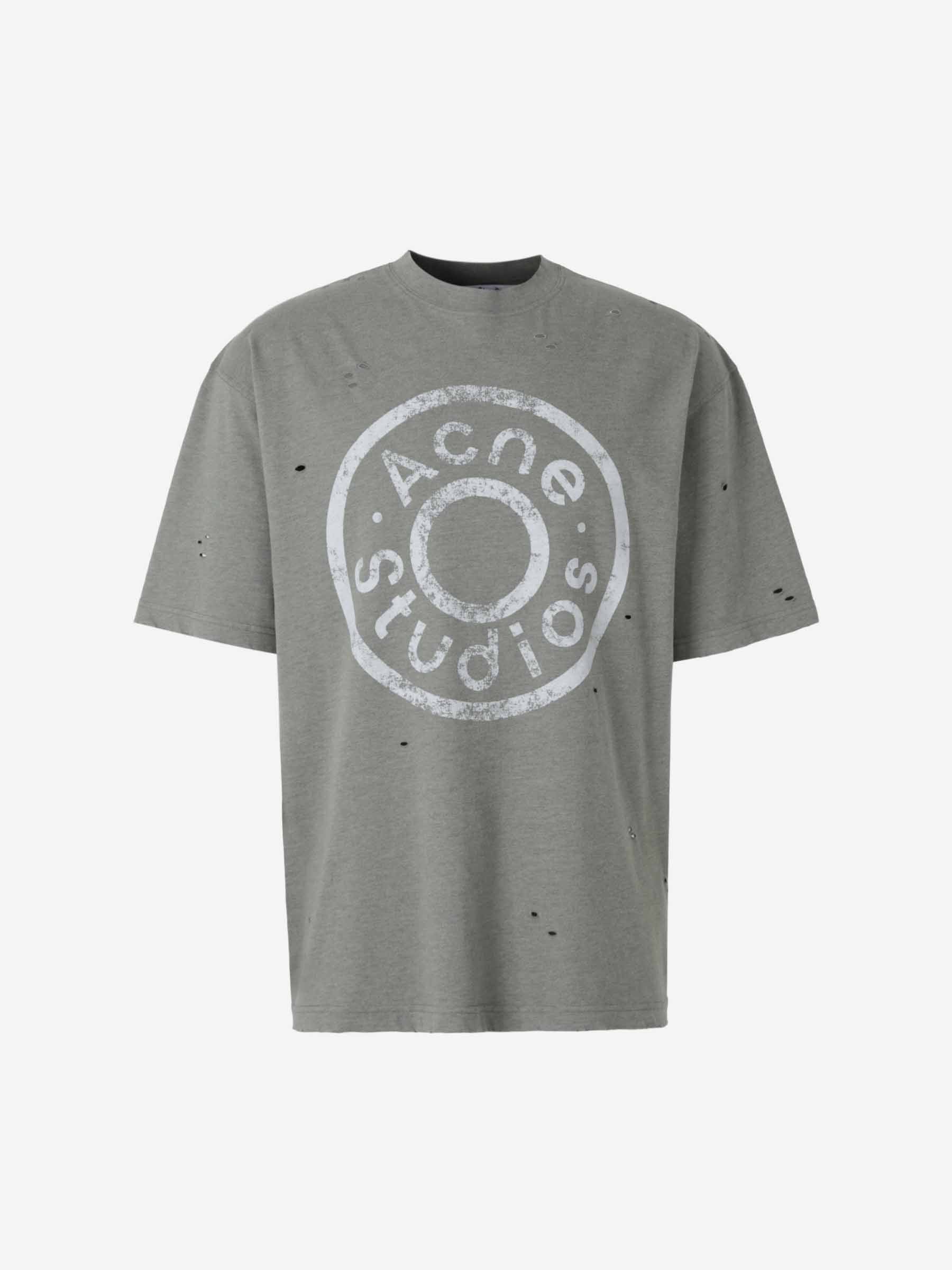 Acne Studios Hombre Barcelona Camiseta Logo Algodón color Verde Oscuro sku 553-004027 01 - Foto 1