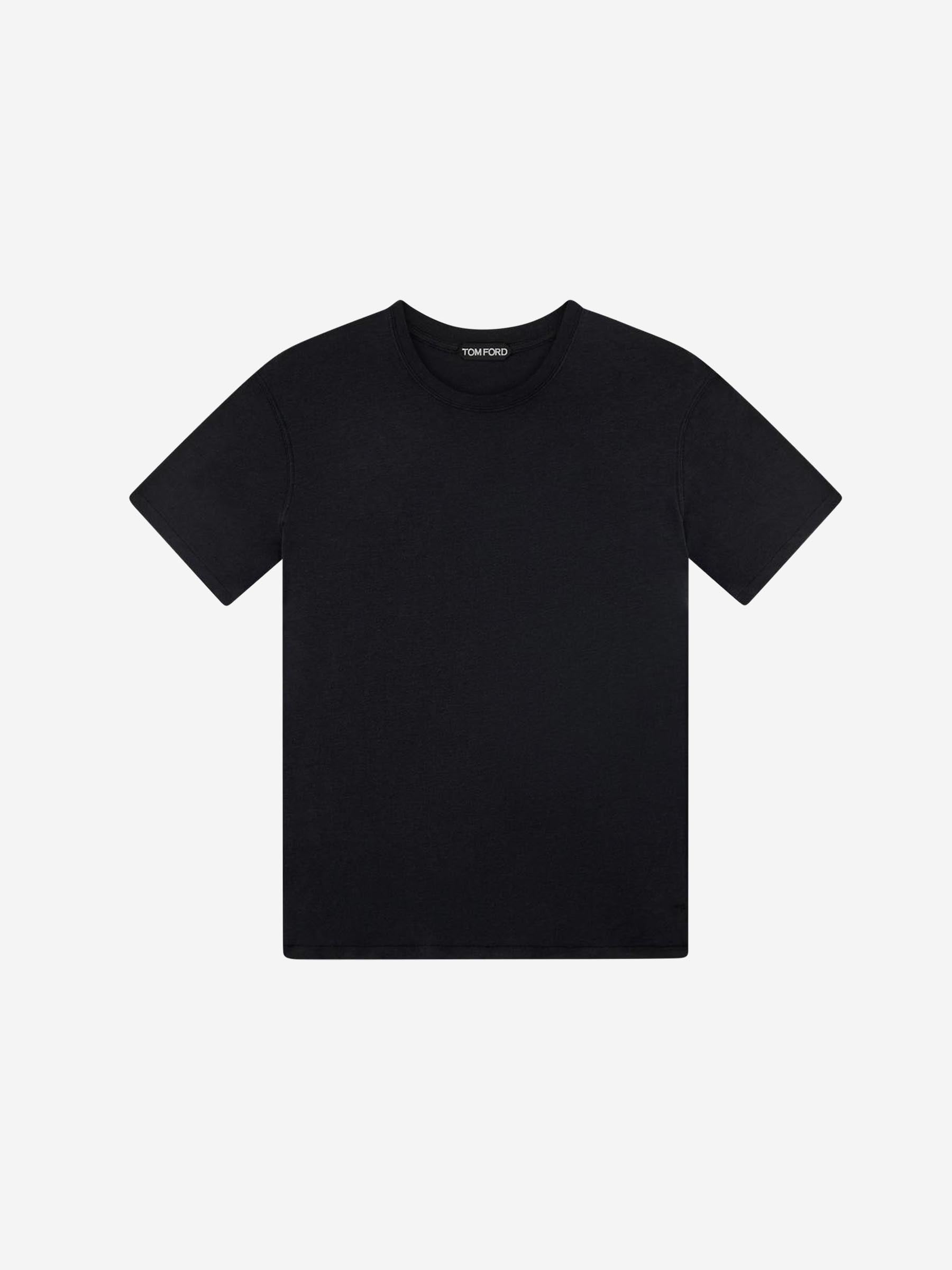 Outlet online Tom Ford Hombre Camiseta Logo Algodón color Negro sku 553-004032 01 - Foto 1