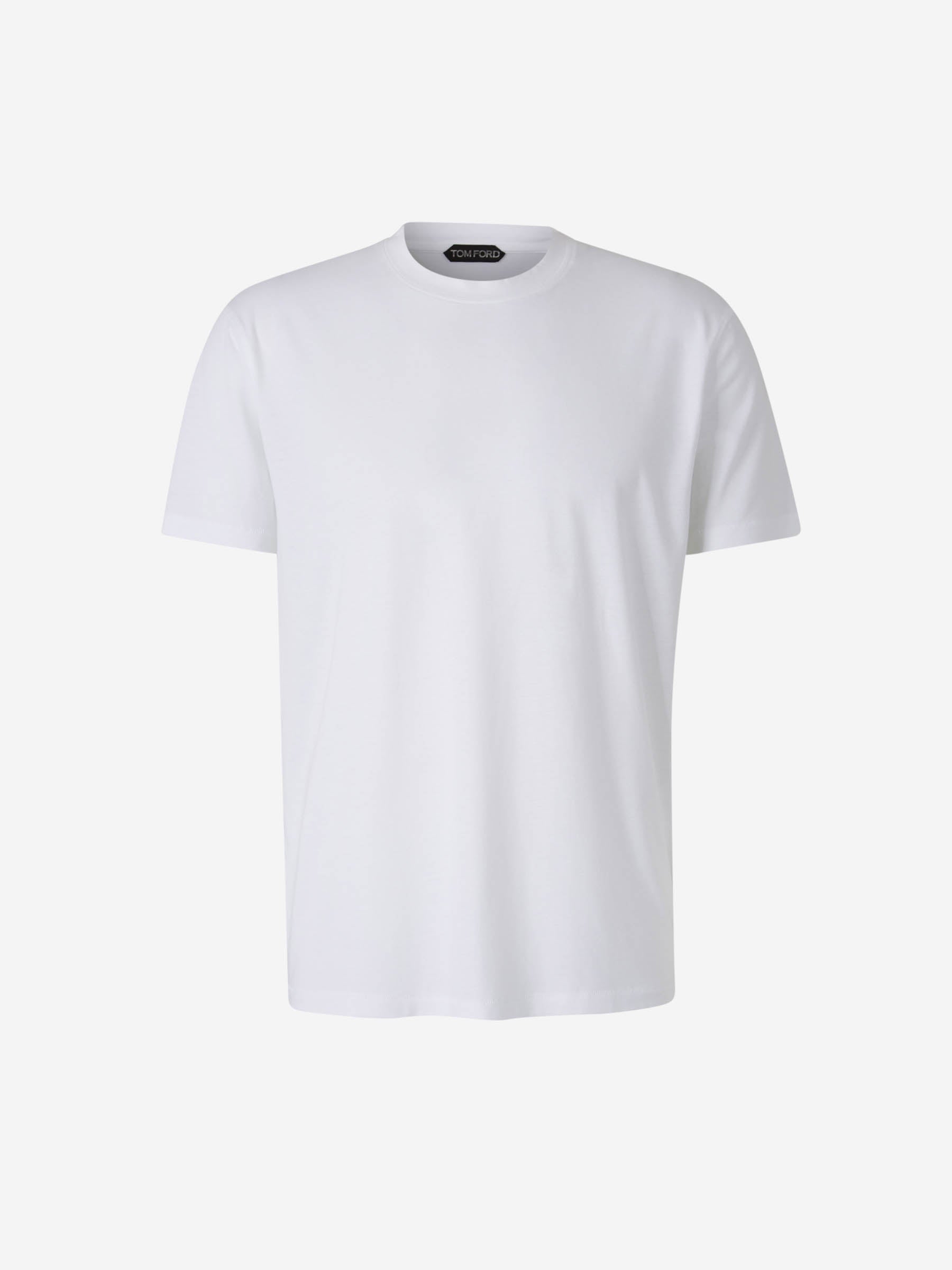 Tom Ford Hombre Barcelona Camiseta Logo Algodón color Blanco sku 553-004032 02 - Foto 1