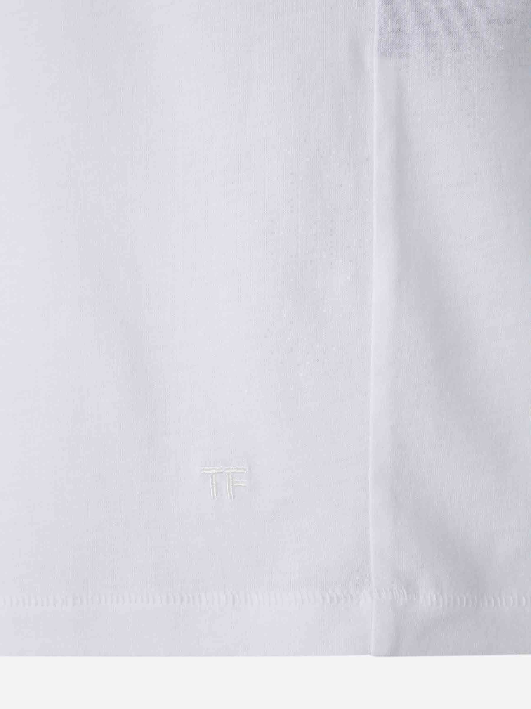 Tom Ford Hombre Barcelona Camiseta Logo Algodón color Blanco sku 553-004032 02 - Foto 4