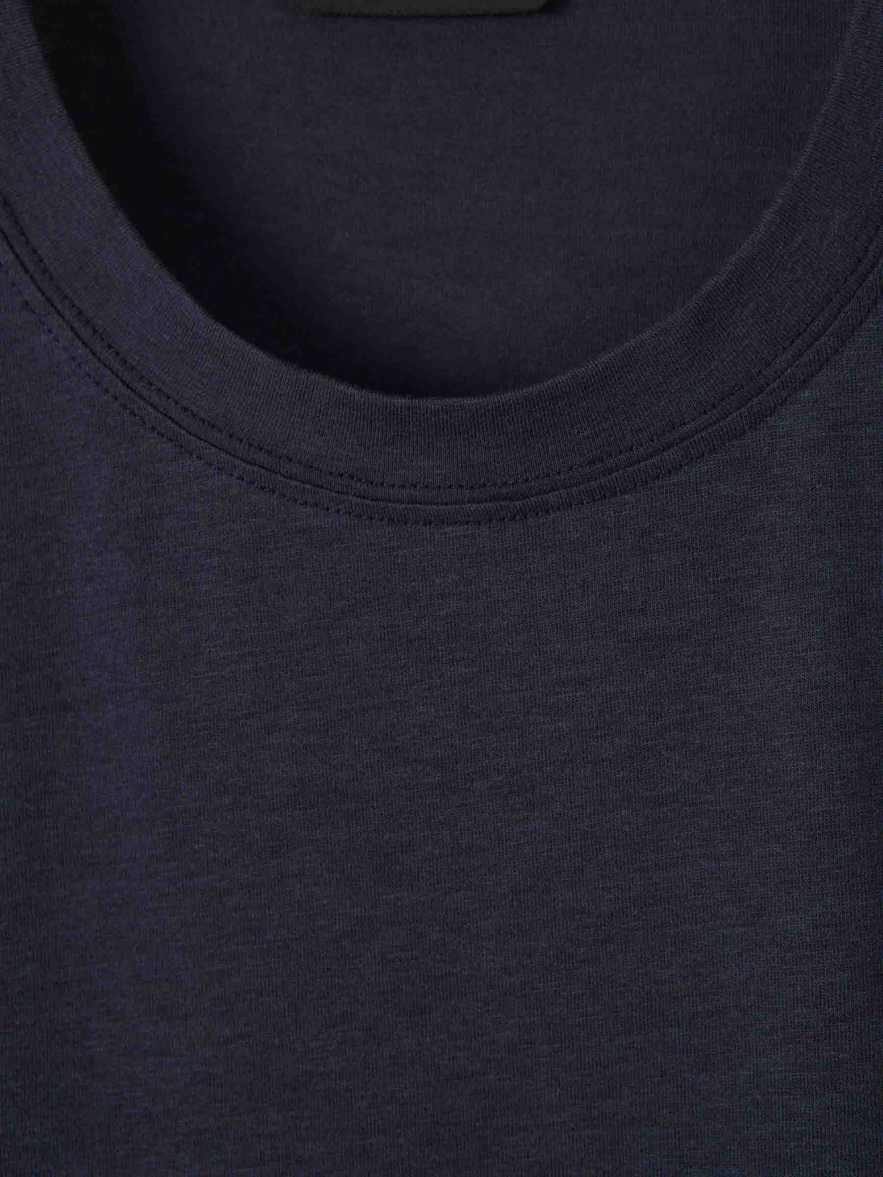 Tom Ford Hombre Barcelona Camiseta Logo Algodón color Azul Marino sku 553-004032 03 - Foto 3