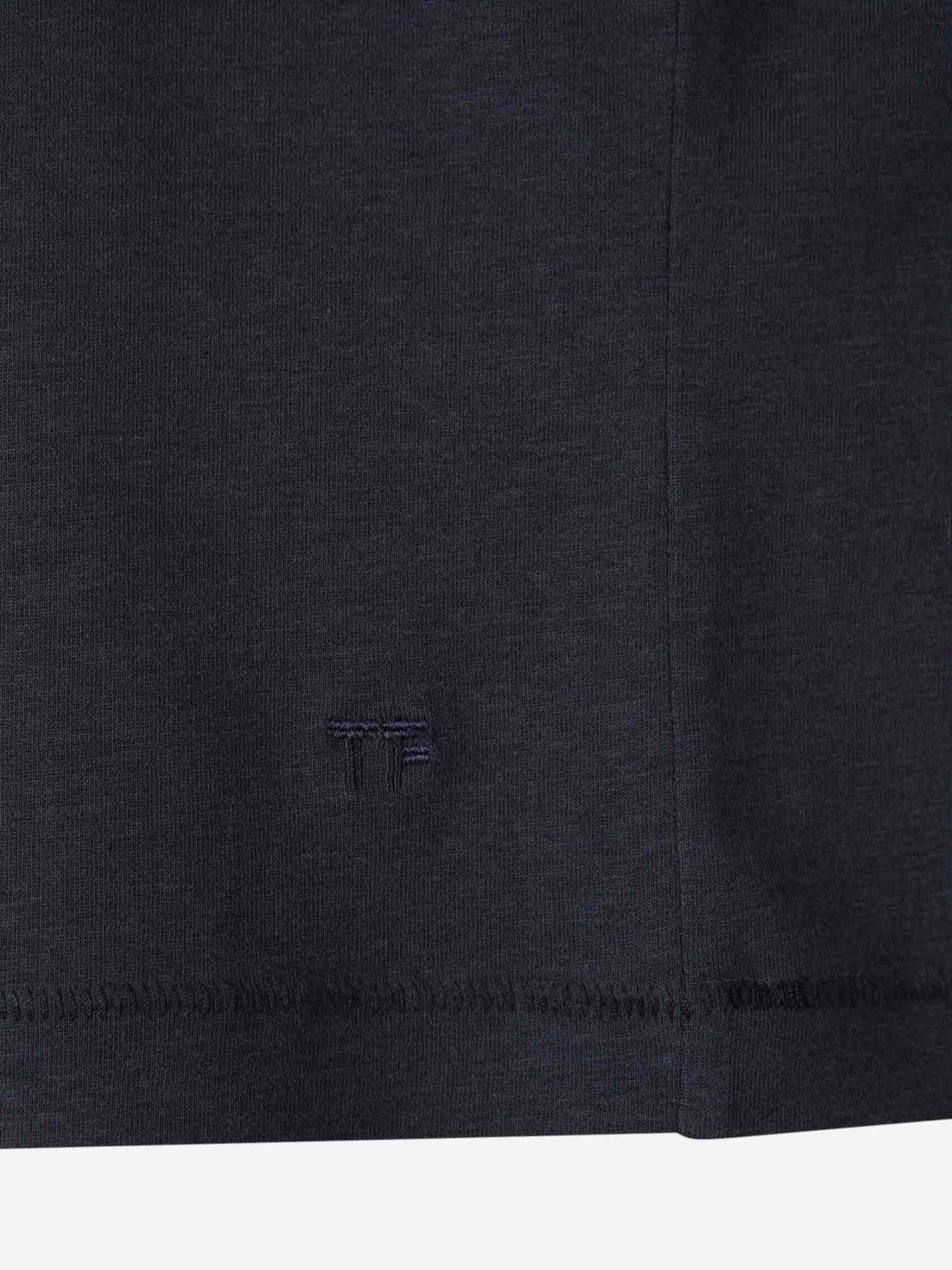 Tom Ford Hombre Barcelona Camiseta Logo Algodón color Azul Marino sku 553-004032 03 - Foto 4