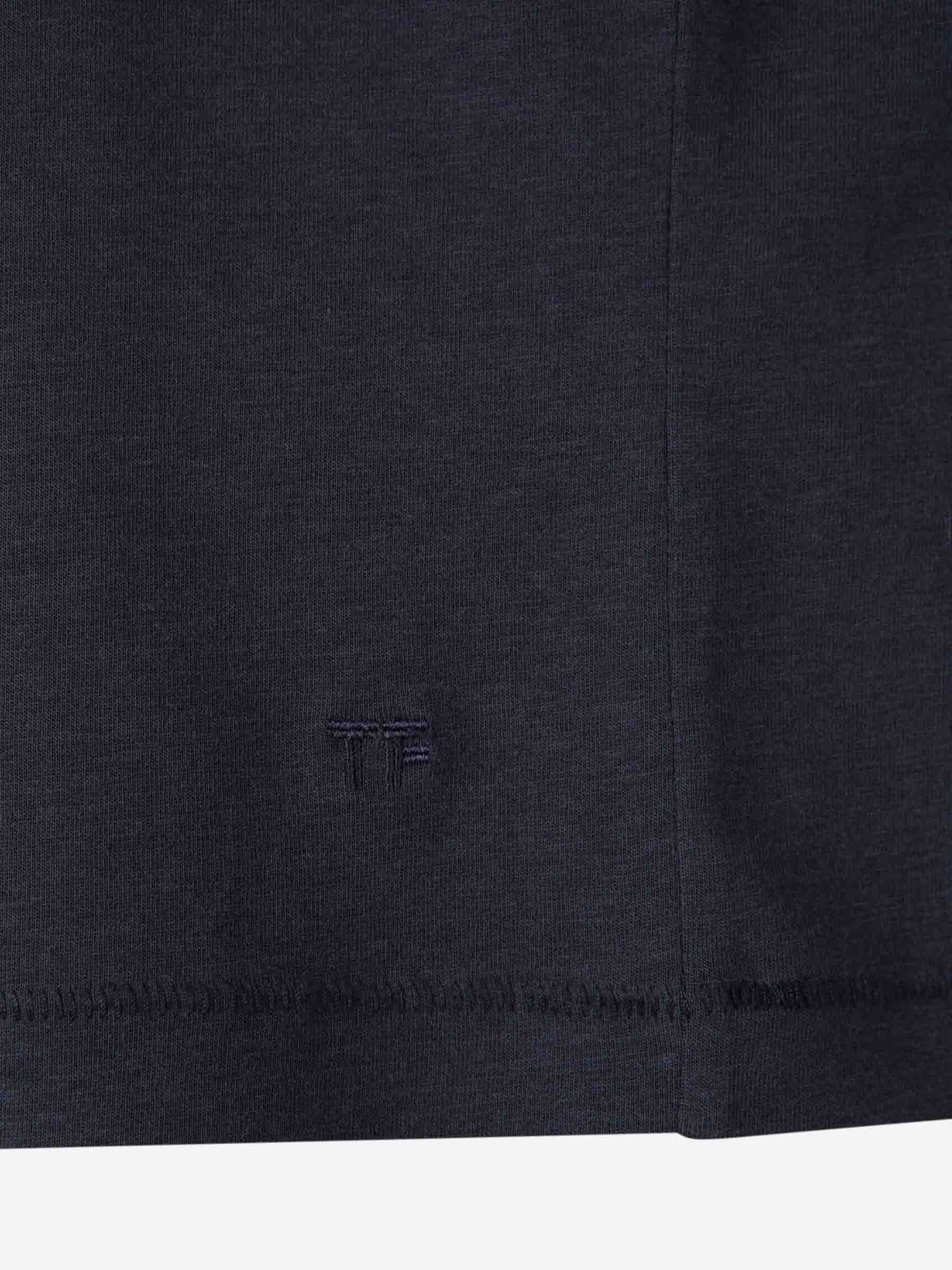 Tom Ford Hombre Barcelona Camiseta Logo Algodón color Azul Marino sku 553-004032 03 - Foto 4