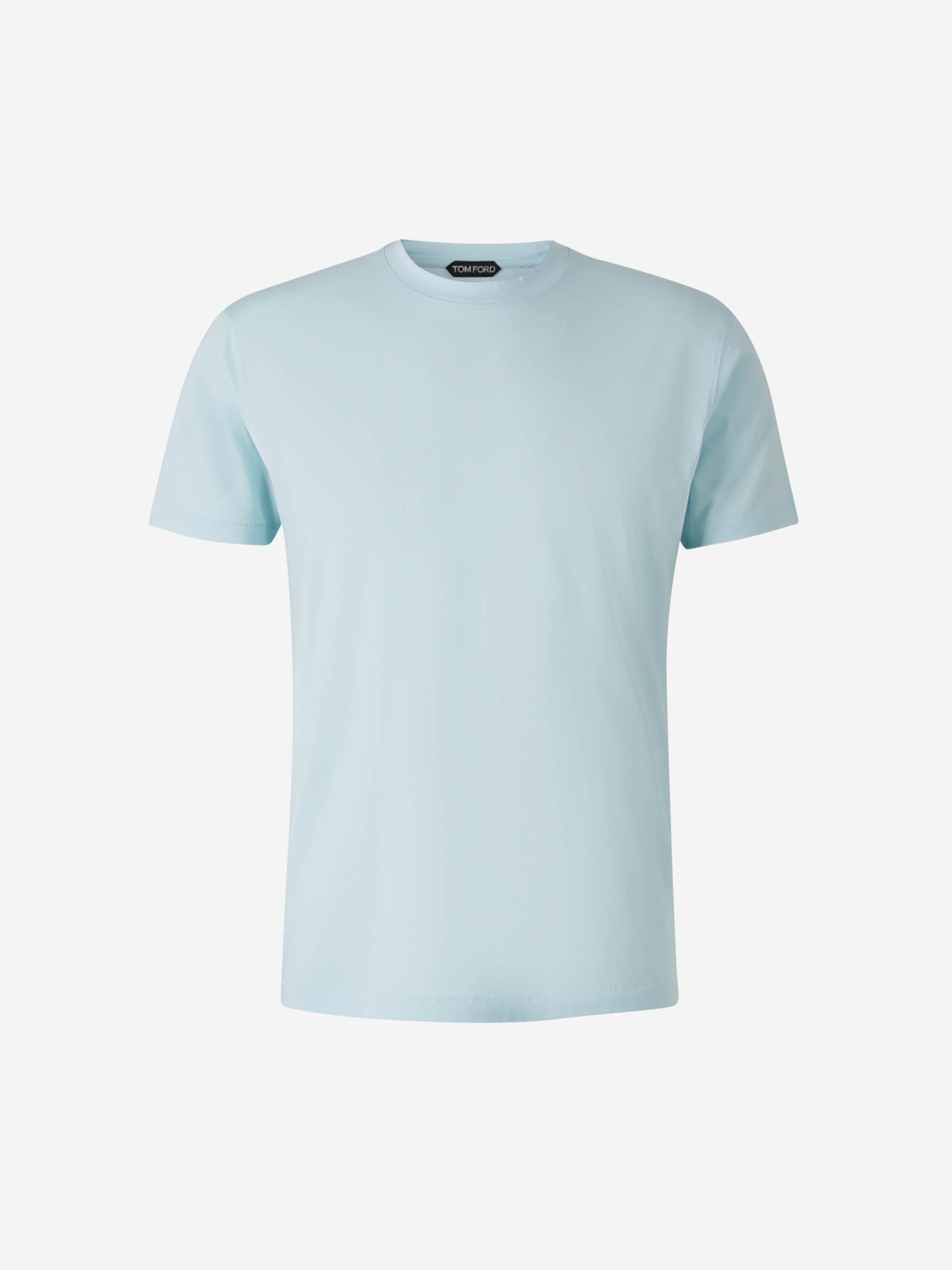 Outlet online Tom Ford Hombre Camiseta Logo Algodón color Azul Celeste sku 553-004032 06 - Foto 1