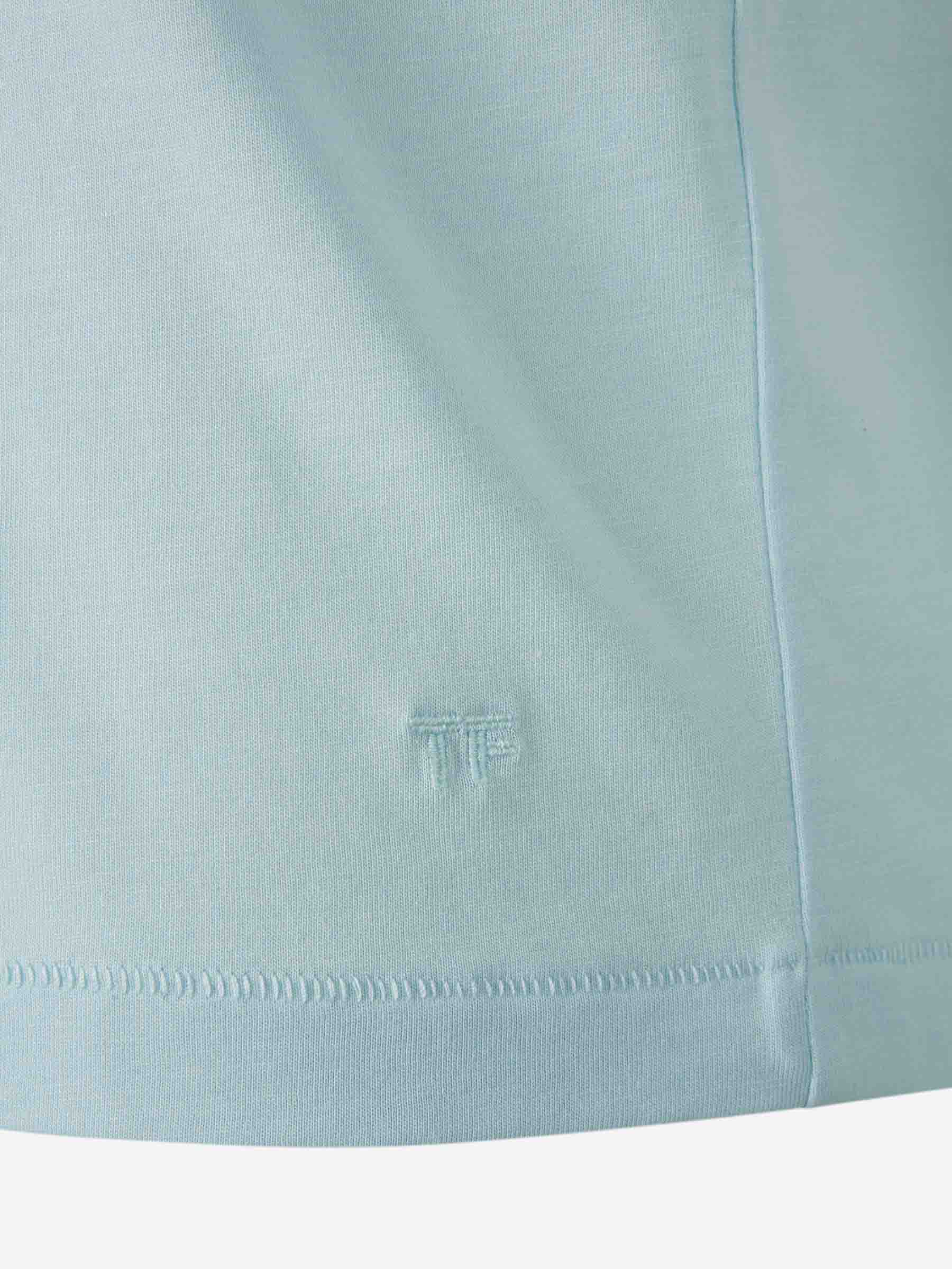 Outlet online Tom Ford Hombre Camiseta Logo Algodón color Azul Celeste sku 553-004032 06 - Foto 4