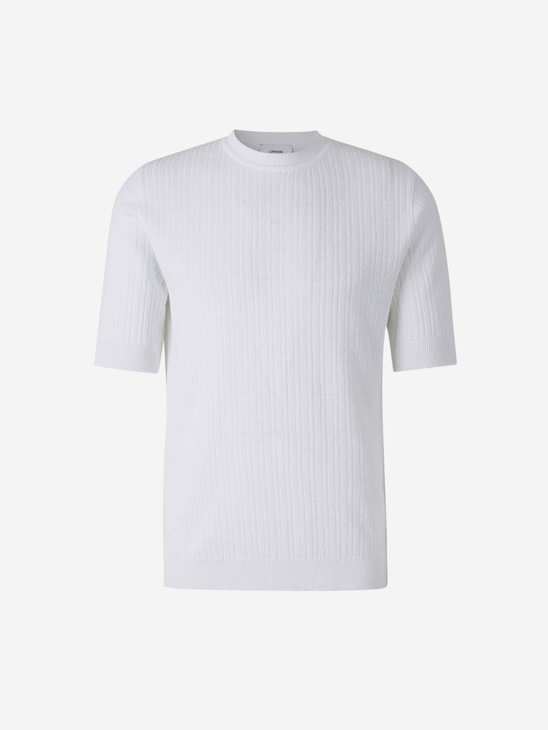 Outlet online Lardini Hombre Camiseta Acanalada Lino color Blanco sku 553-004066 01 - Foto 1