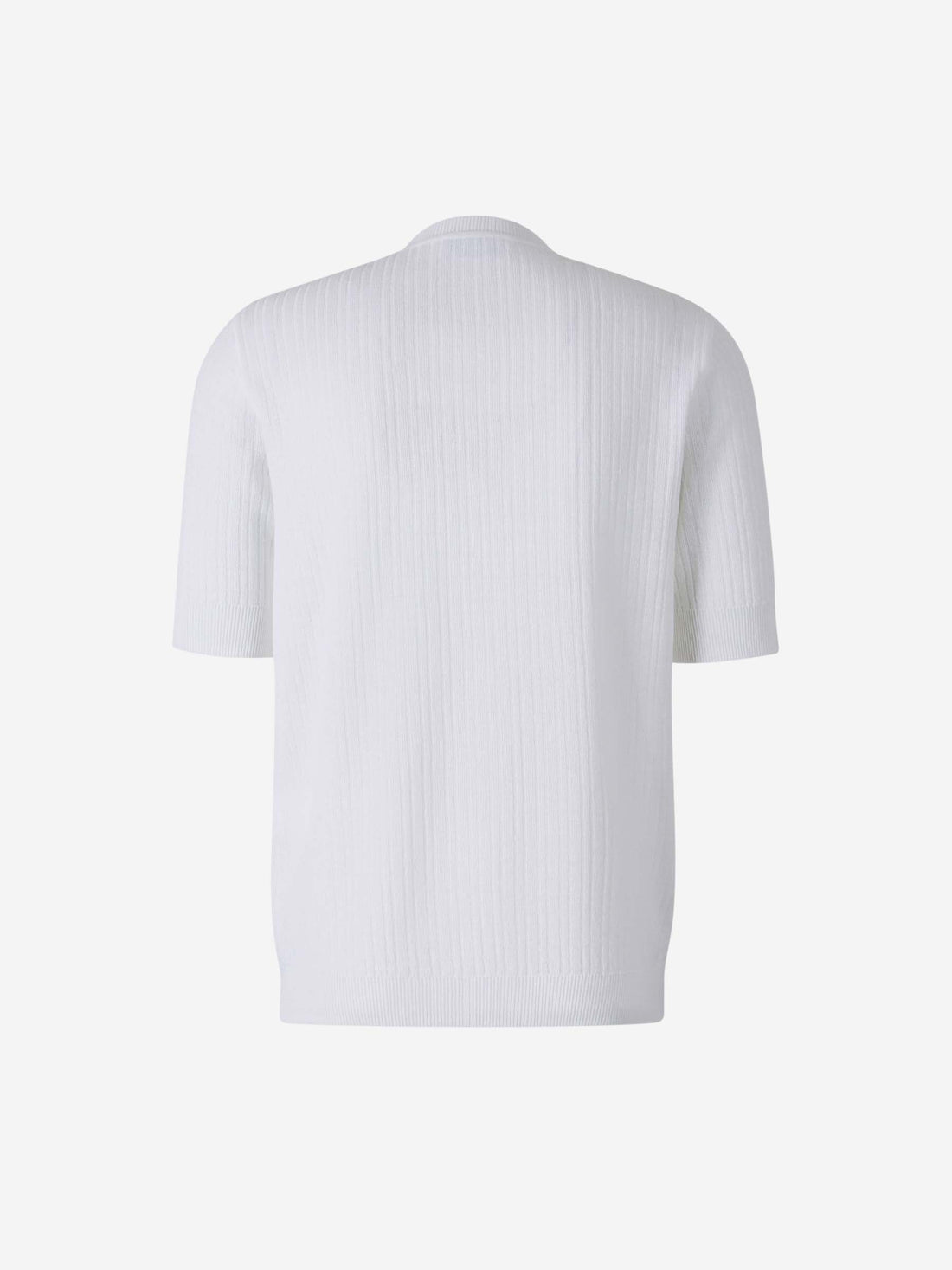 Outlet online Lardini Hombre Camiseta Acanalada Lino color Blanco sku 553-004066 01 - Foto 2