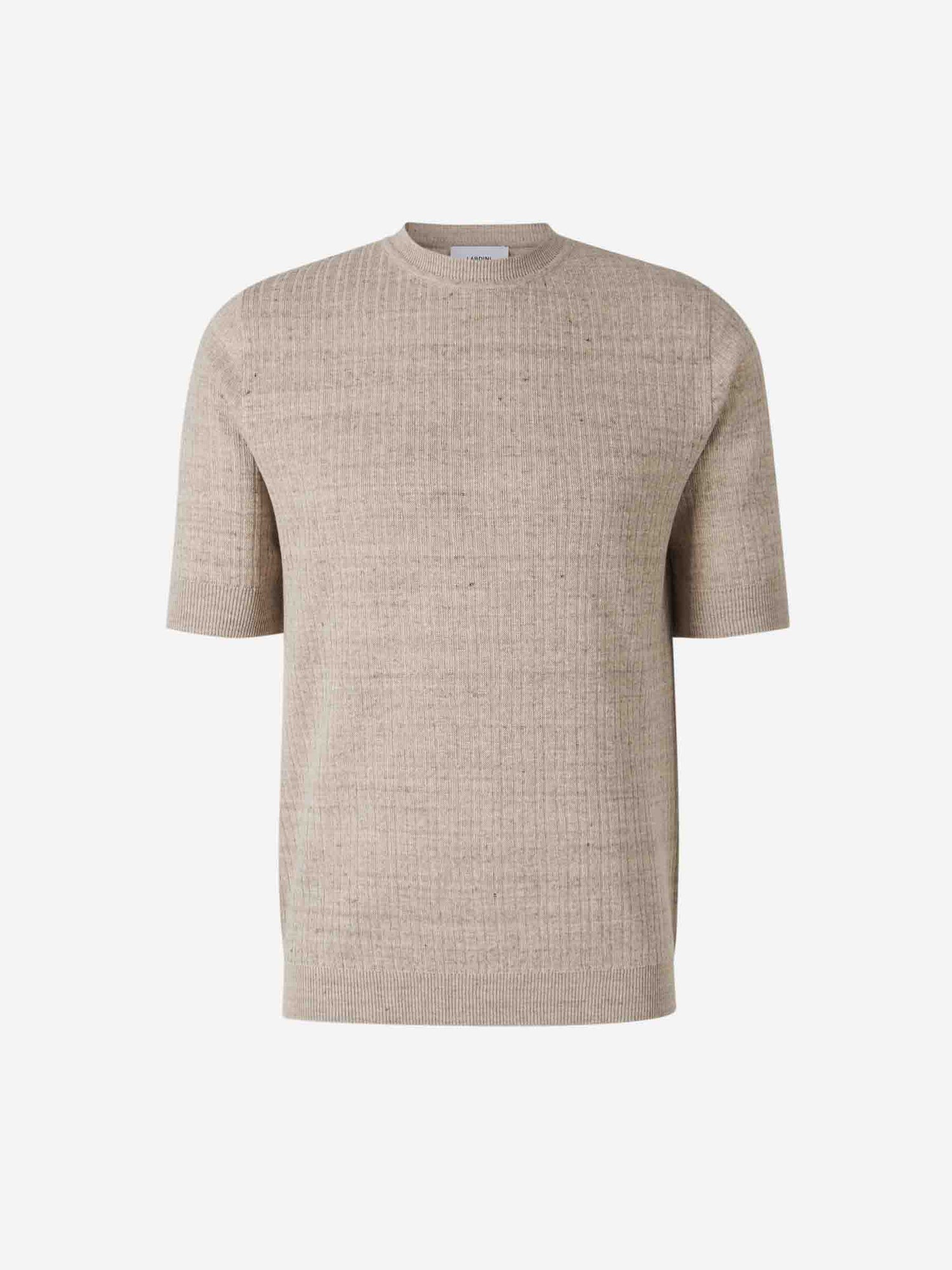 Lardini Hombre Barcelona Camiseta Acanalada Lino color Beige sku 553-004066 02 - Foto 1