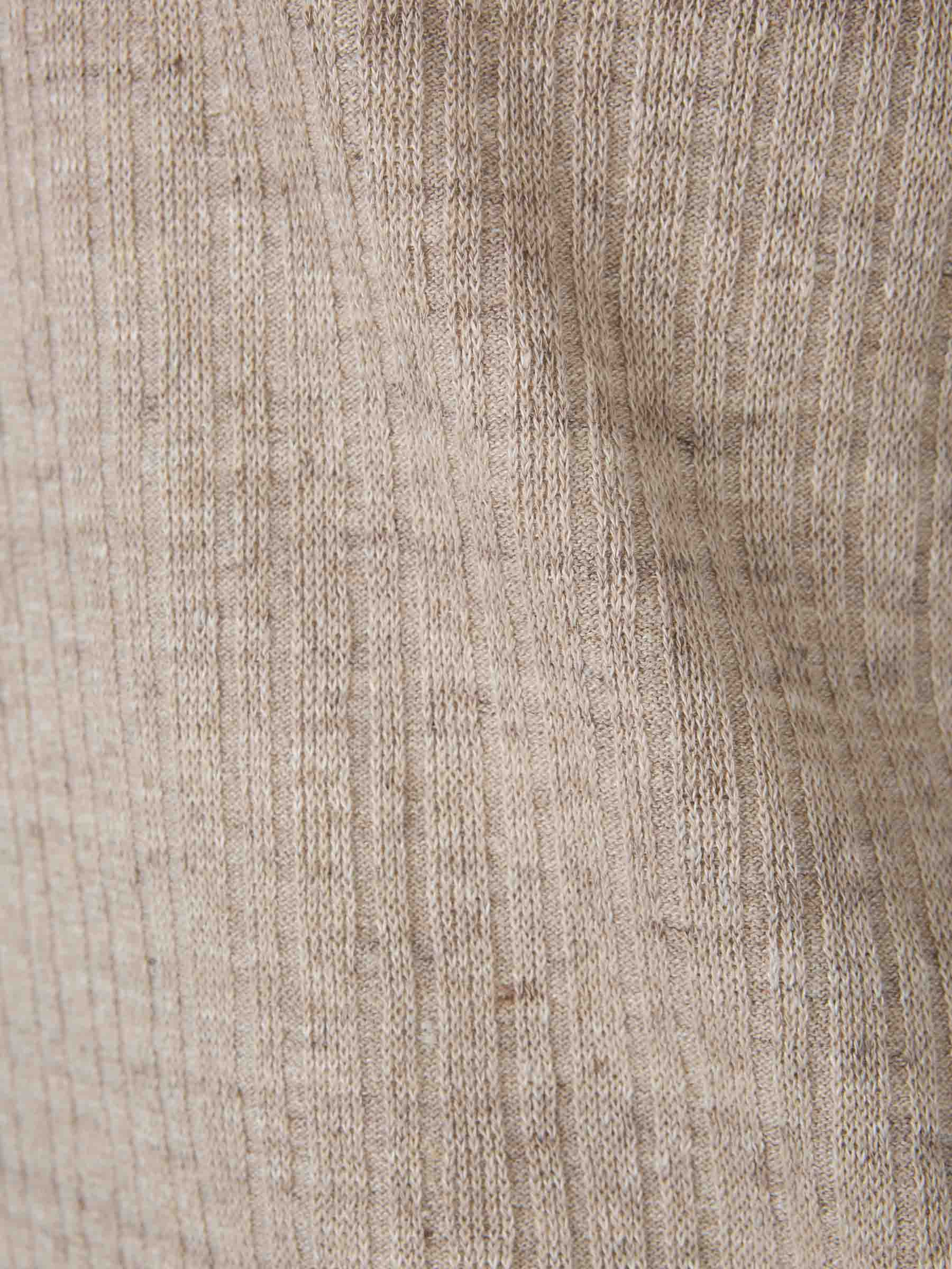 Lardini Hombre Barcelona Camiseta Acanalada Lino color Beige sku 553-004066 02 - Foto 4