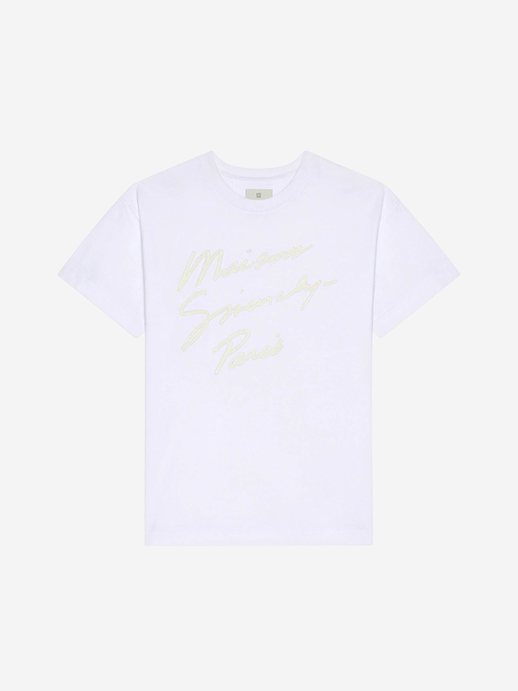 Outlet online Givenchy Hombre Camiseta Logo Algodón color Blanco sku 553-004087 02 - Foto 1
