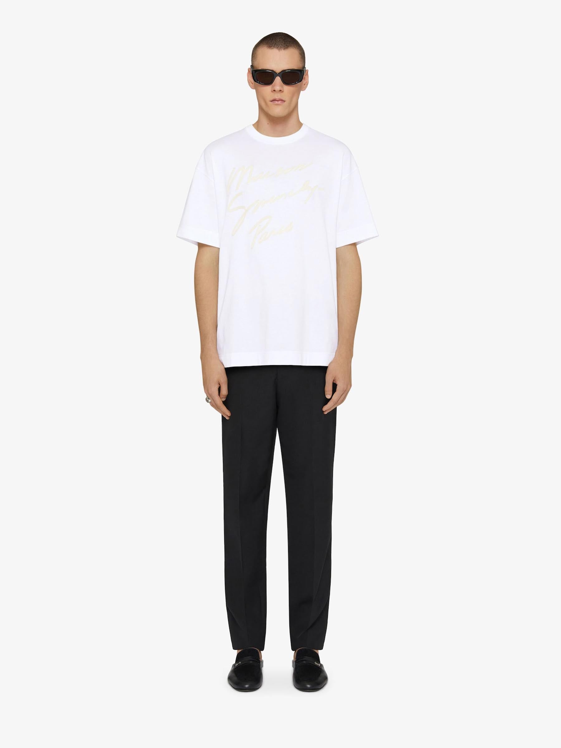 Outlet online Givenchy Hombre Camiseta Logo Algodón color Blanco sku 553-004087 02 - Foto 2