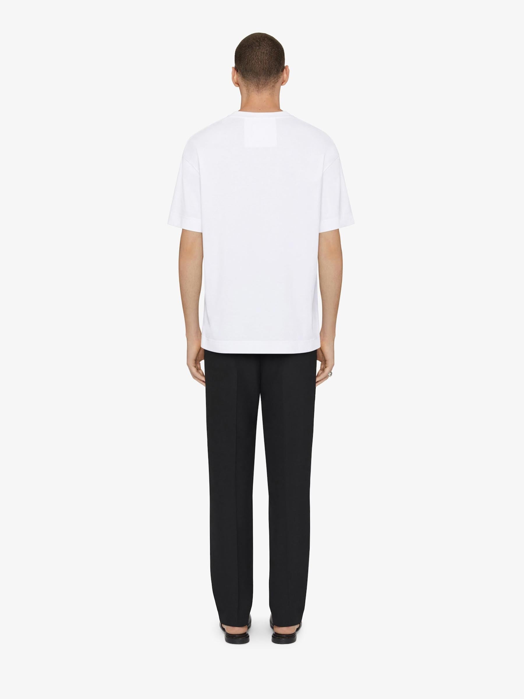 Givenchy Hombre Barcelona Camiseta Logo Algodón color Blanco sku 553-004087 02 - Foto 3