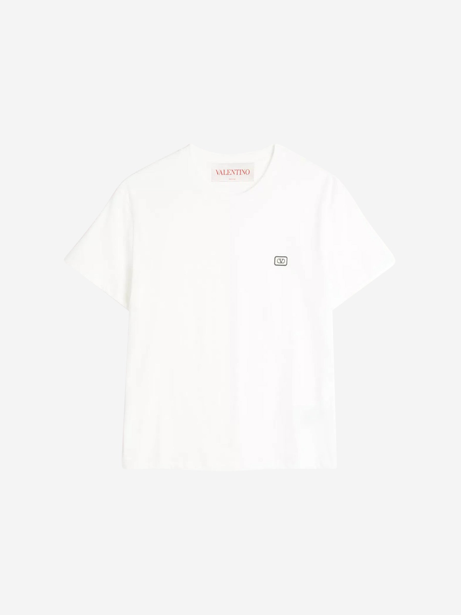 Valentino Hombre Barcelona Camiseta Logo Algodón color Blanco sku 553-004092 01 - Foto 1