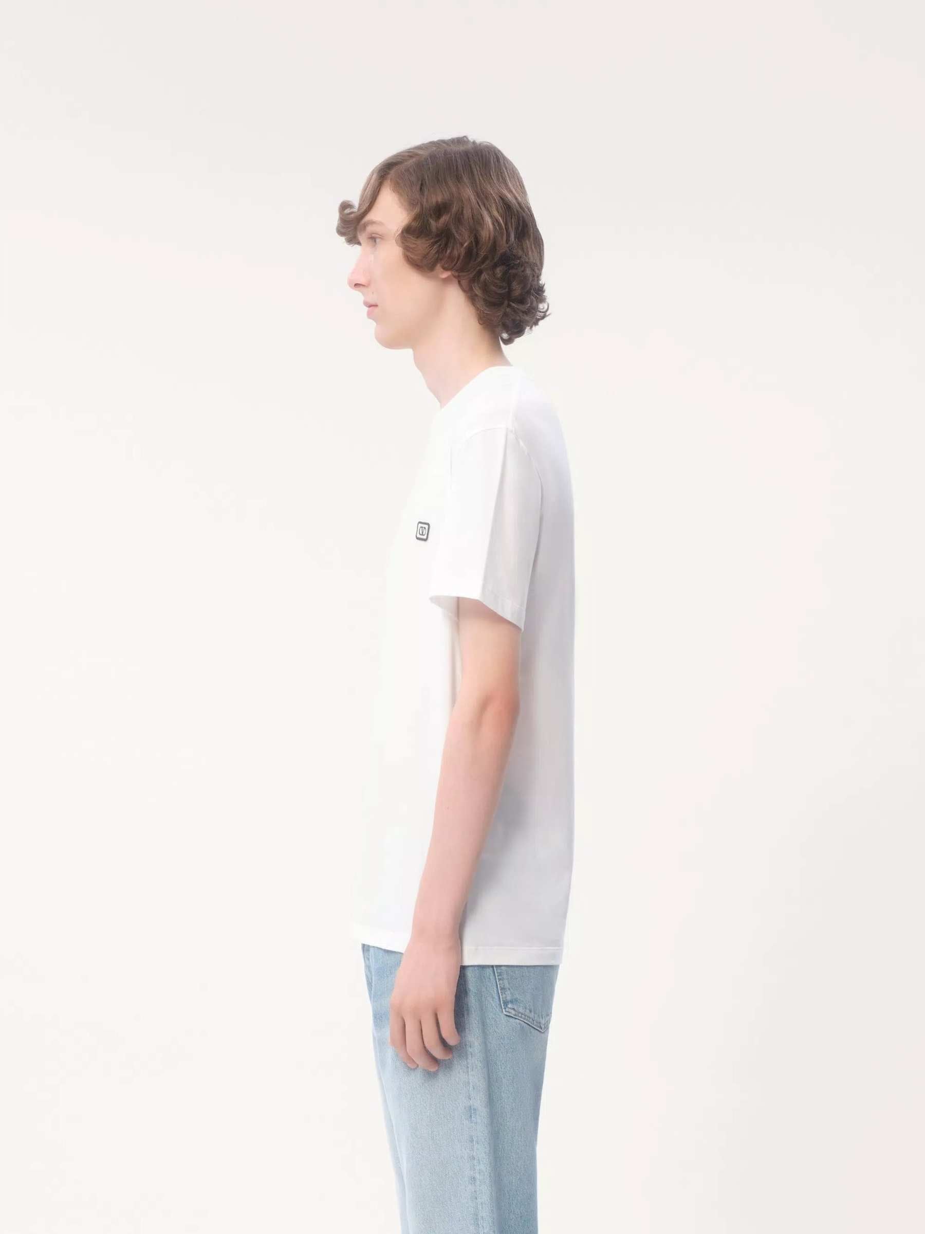 Valentino Hombre Barcelona Camiseta Logo Algodón color Blanco sku 553-004092 01 - Foto 3