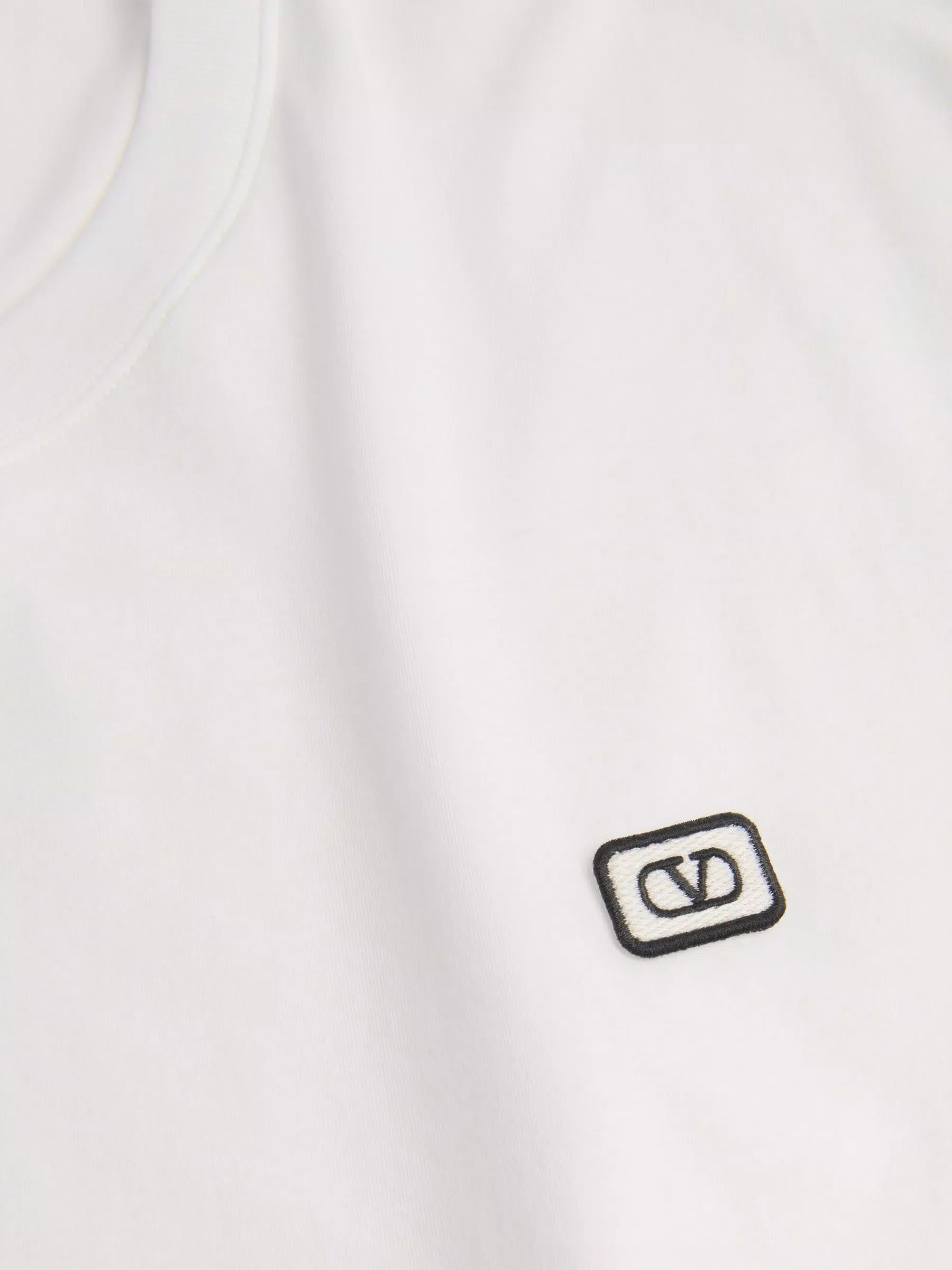 Valentino Hombre Barcelona Camiseta Logo Algodón color Blanco sku 553-004092 01 - Foto 2