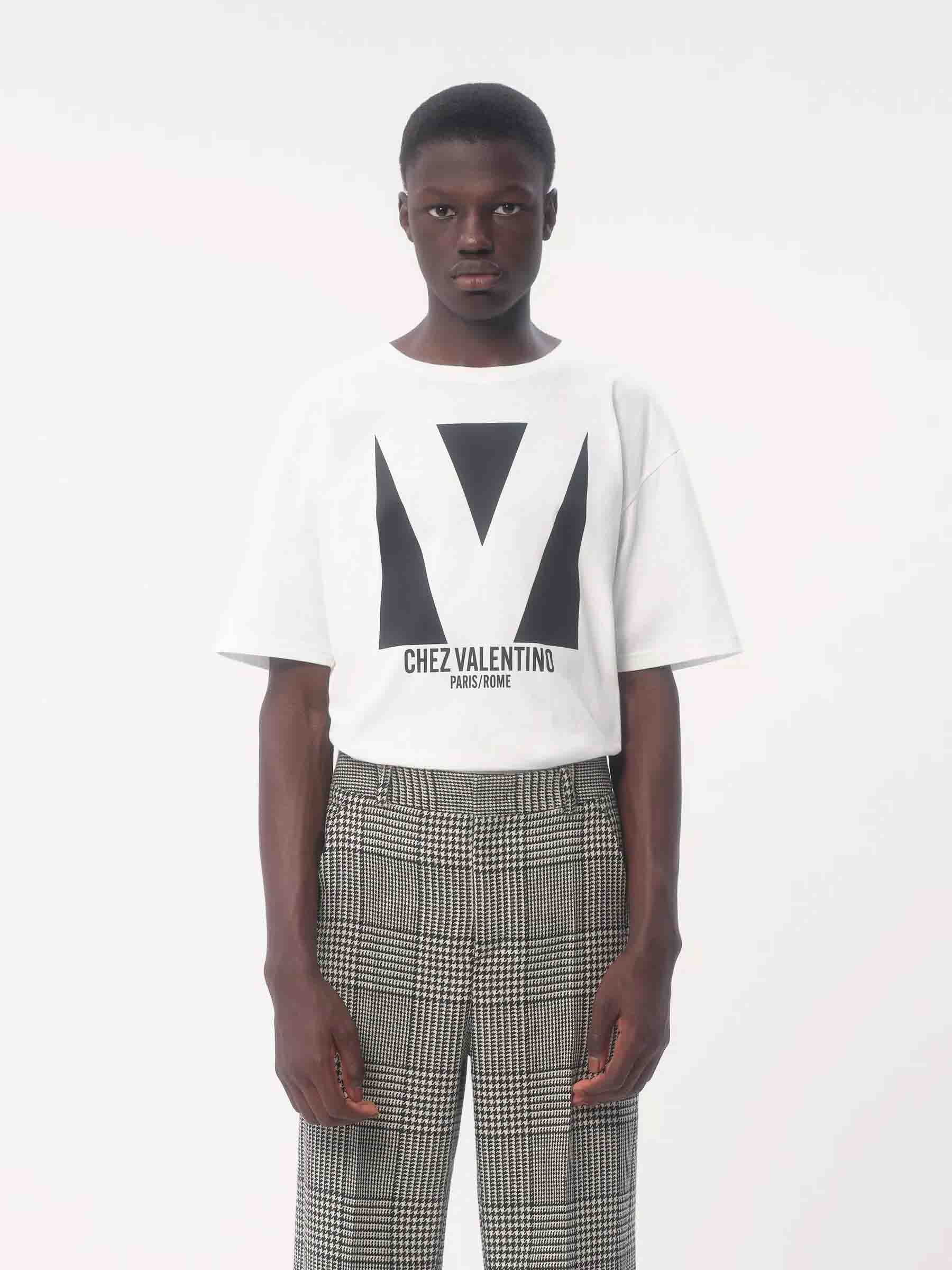 Outlet online Valentino Hombre Camiseta Logo Algodón color Blanco sku 553-004093 02 - Foto 2