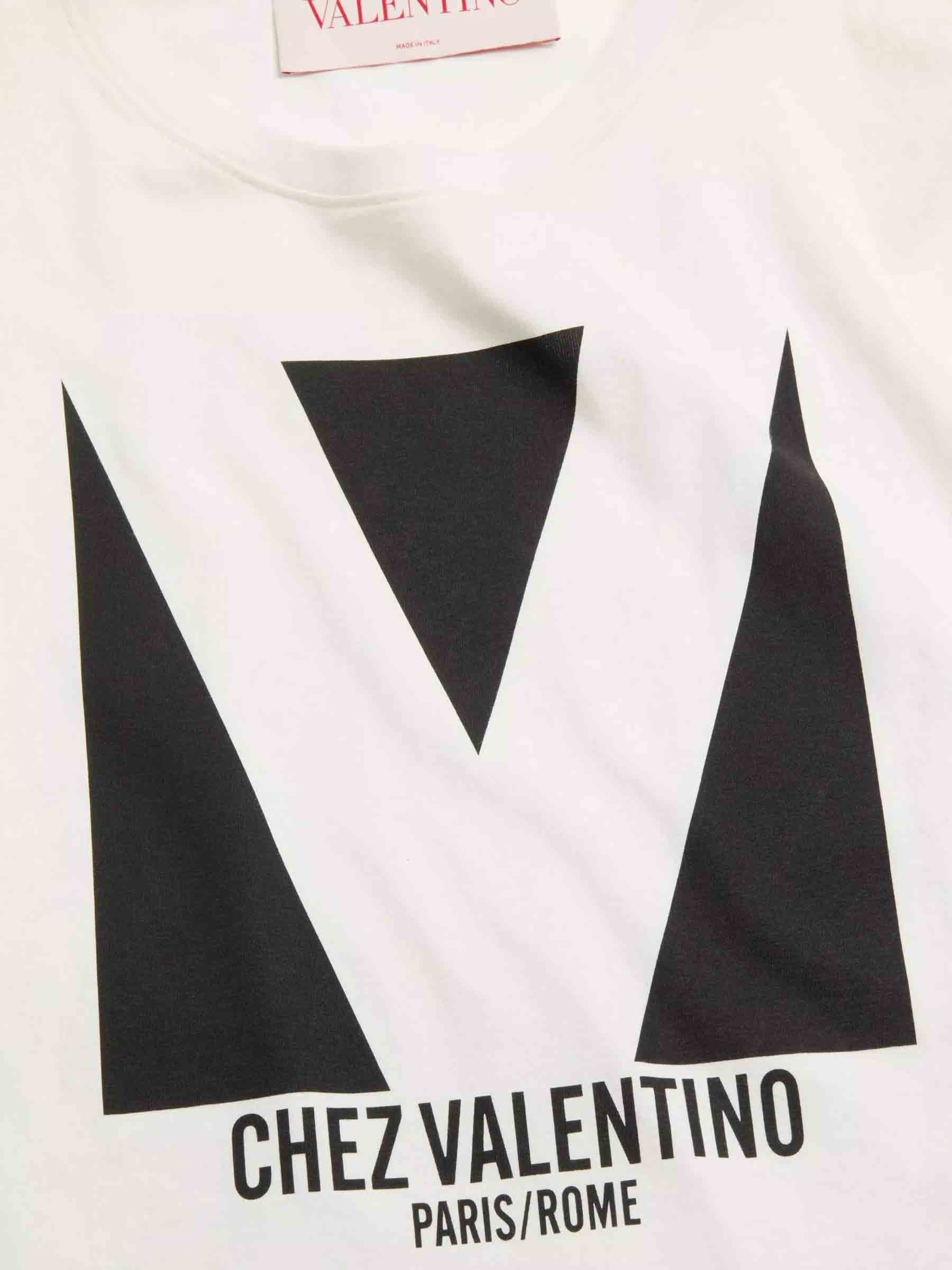 Valentino Hombre Barcelona Camiseta Logo Algodón color Blanco sku 553-004093 02 - Foto 5