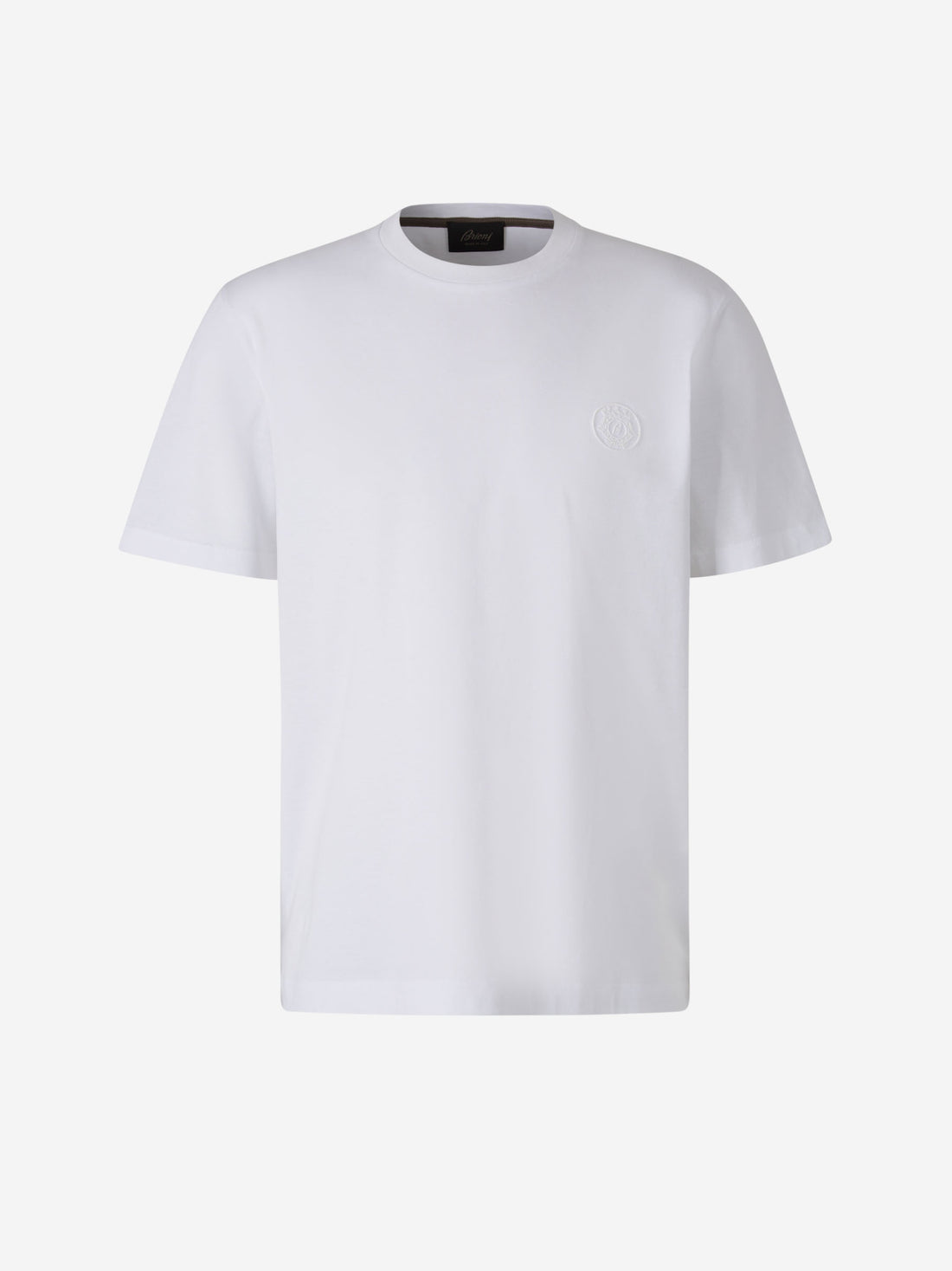 Brioni Hombre Barcelona Camiseta Logo Algodón color Blanco sku 553-004110 02 - Foto 1