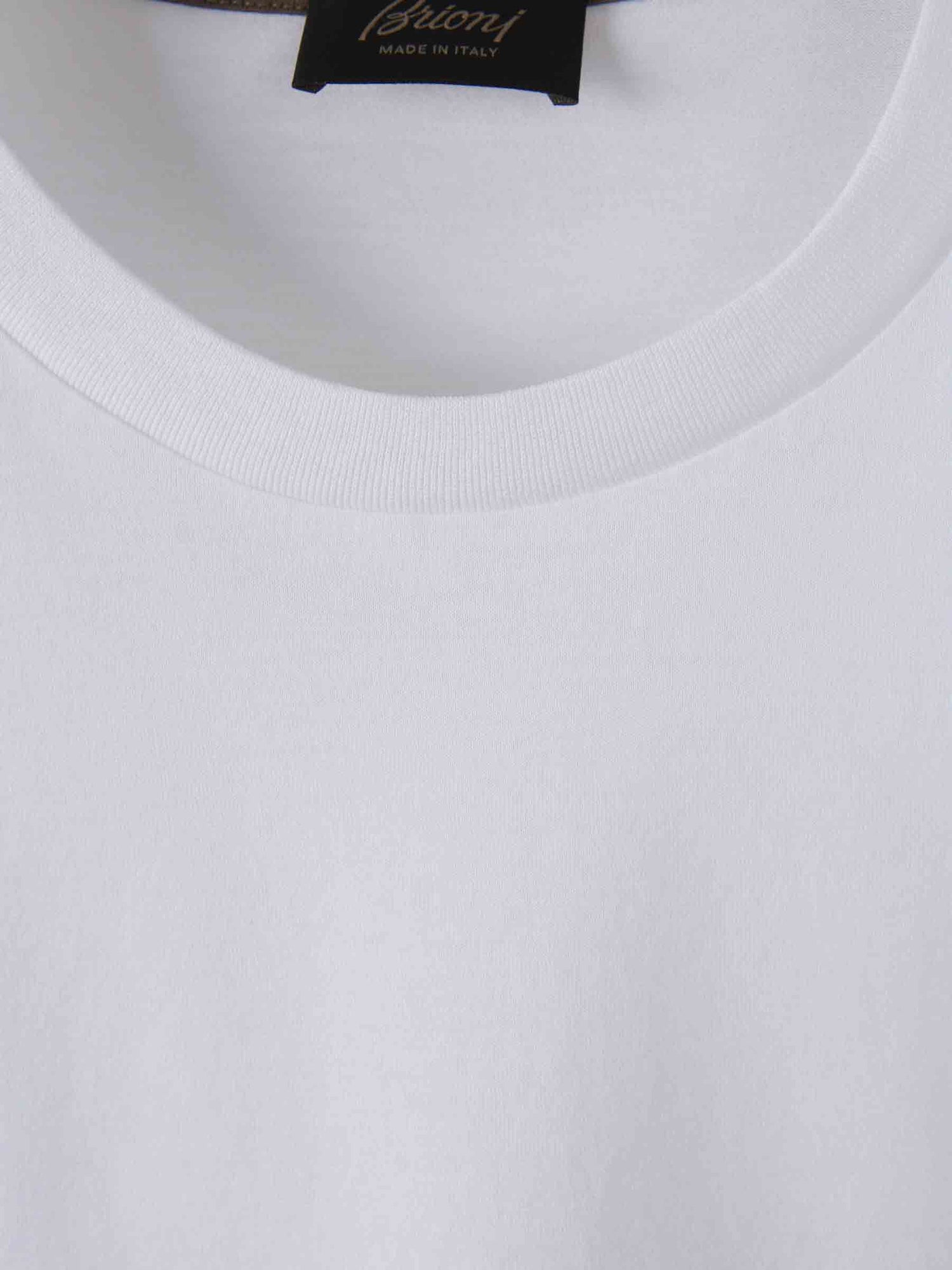 Brioni Hombre Barcelona Camiseta Logo Algodón color Blanco sku 553-004110 02 - Foto 3
