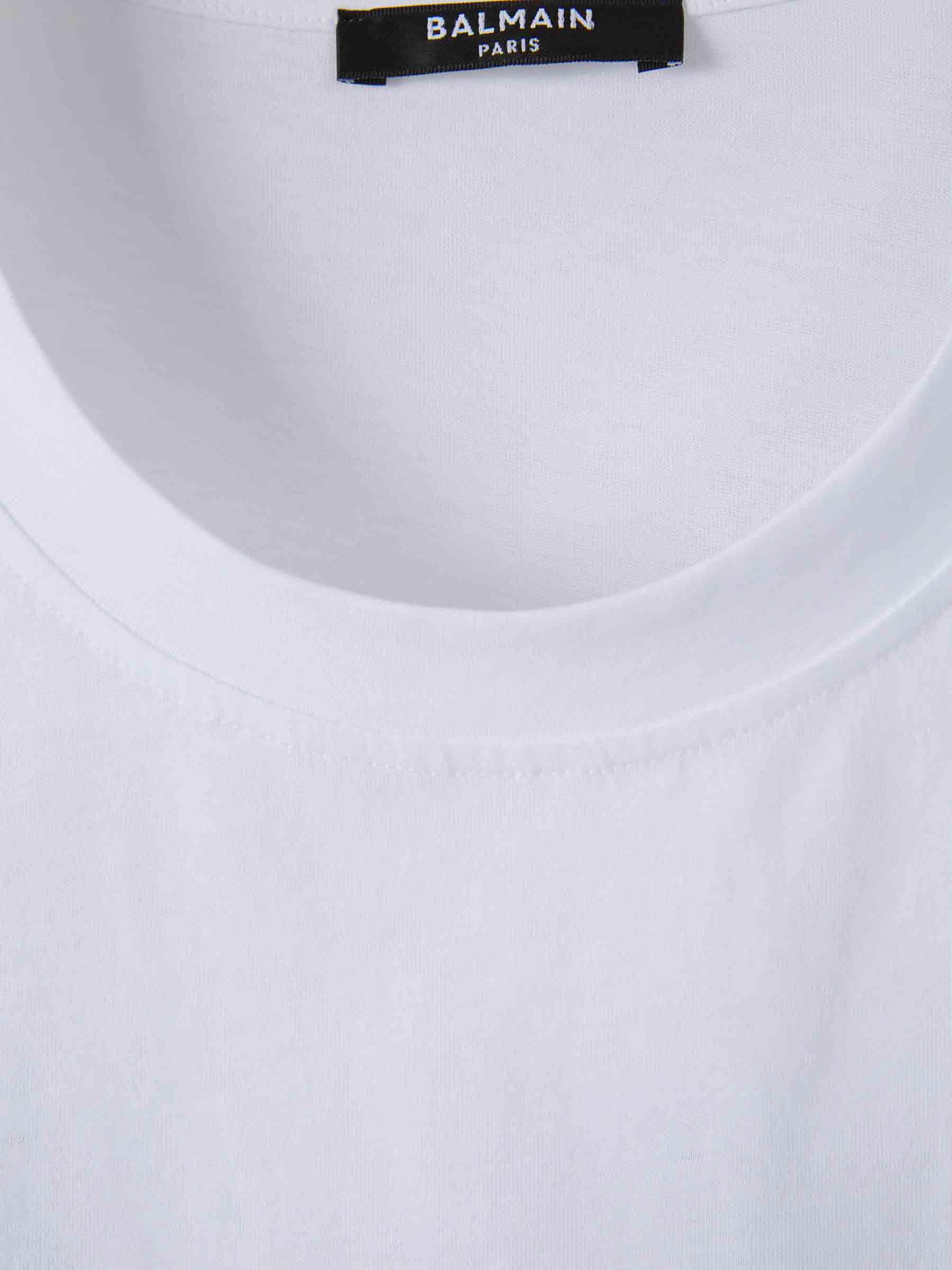 Balmain Hombre Barcelona Camiseta Logo Algodón color Blanco sku 553-004112 02 - Foto 3