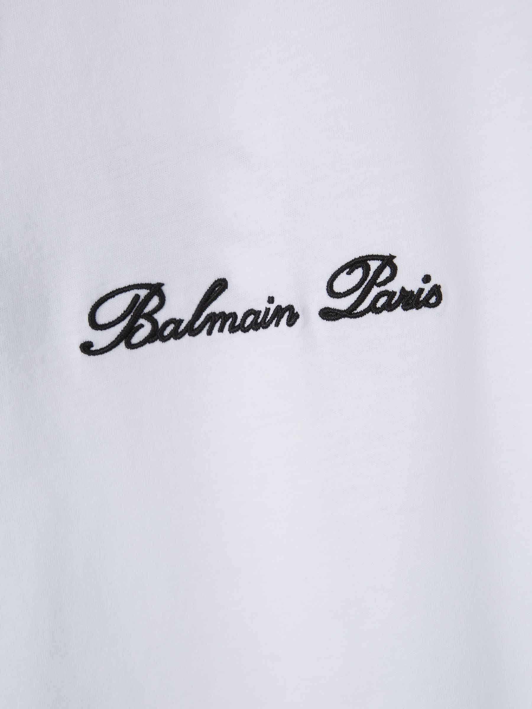 Balmain Hombre Barcelona Camiseta Logo Algodón color Blanco sku 553-004112 02 - Foto 4