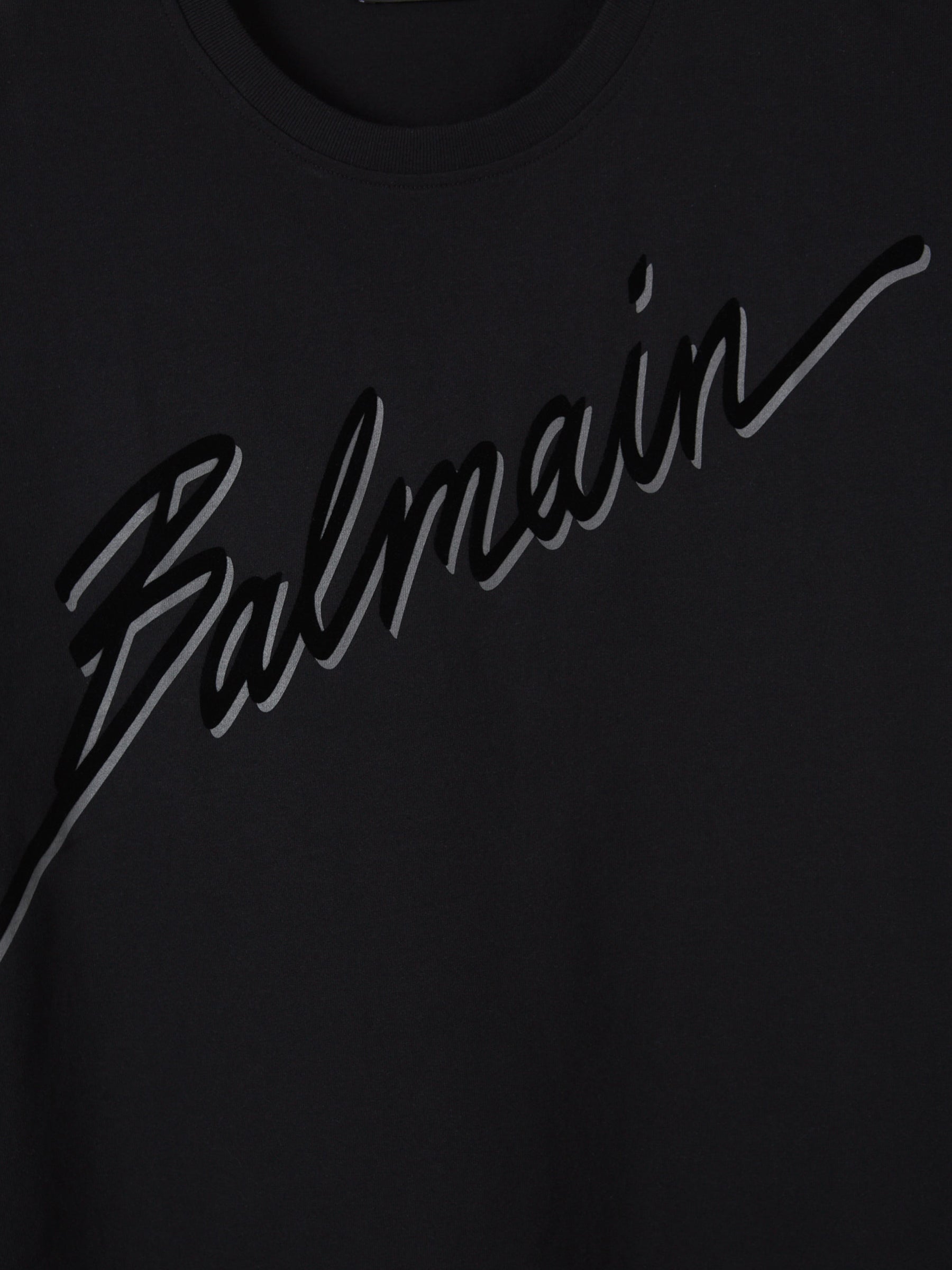 Balmain Hombre Barcelona Camiseta Logo Algodón color Negro sku 553-004114 01 - Foto 4