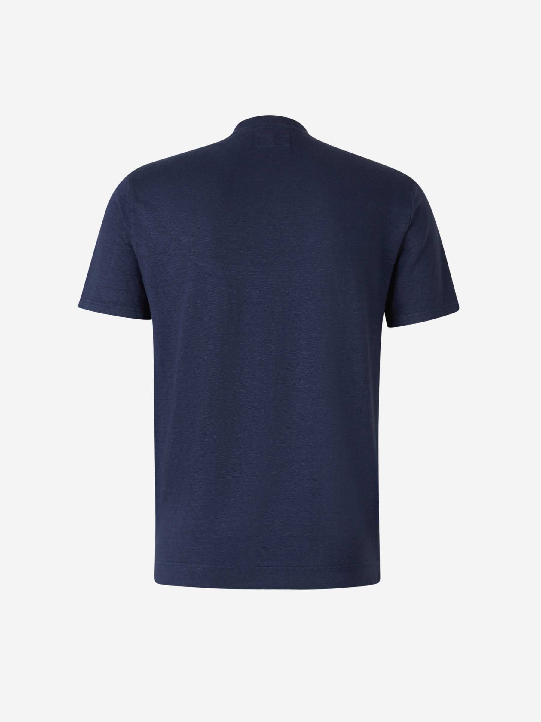 Outlet online Santa Eulalia Hombre Camiseta Punto Lino color Azul Marino sku 553-004116 01 - Foto 2