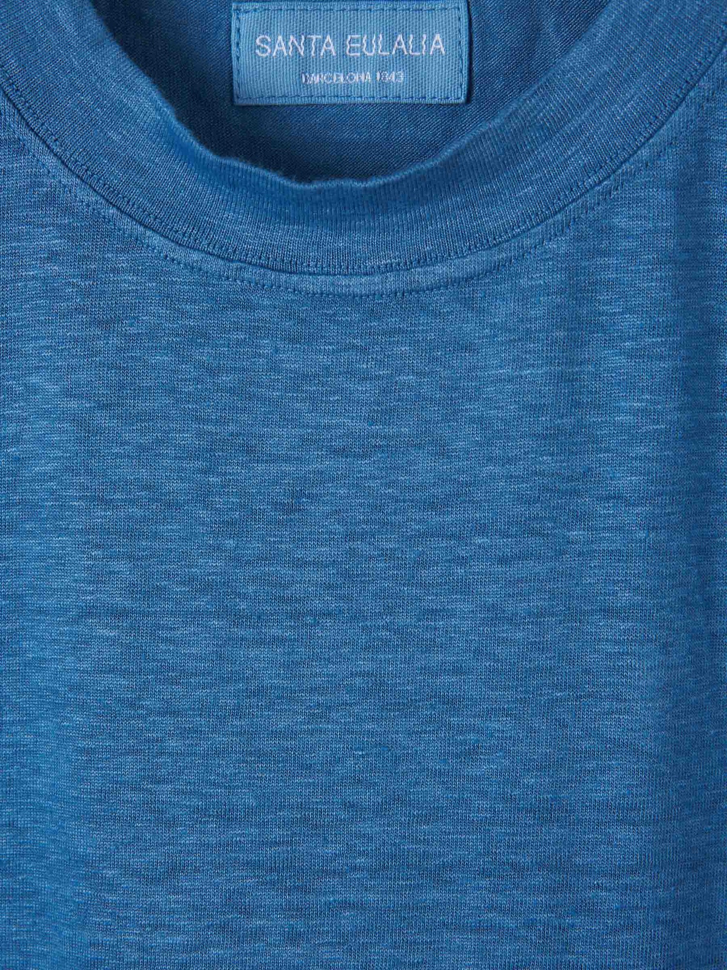 Santa Eulalia Hombre Barcelona Camiseta Aberturas Lino color Azul Cobalto sku 553-004116 02 - Foto 3