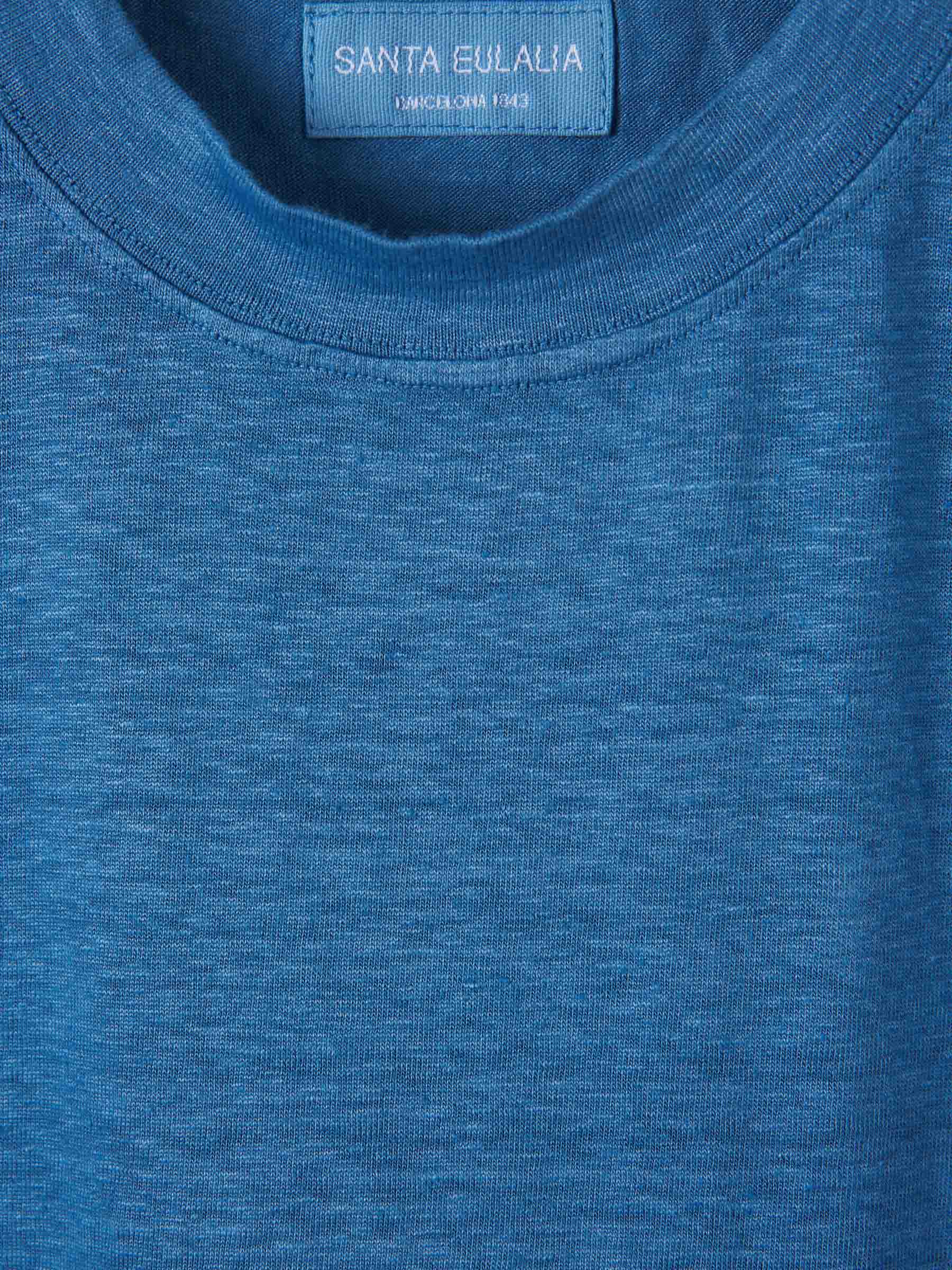 Santa Eulalia Hombre Barcelona Camiseta Aberturas Lino color Azul Cobalto sku 553-004116 02 - Foto 3