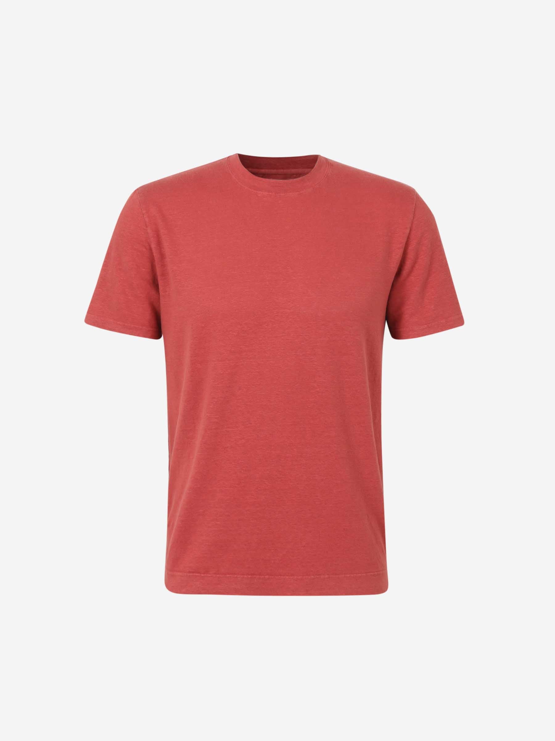 Outlet online Santa Eulalia Hombre Camiseta Punto Lino color Terracota sku 553-004116 03 - Foto 1