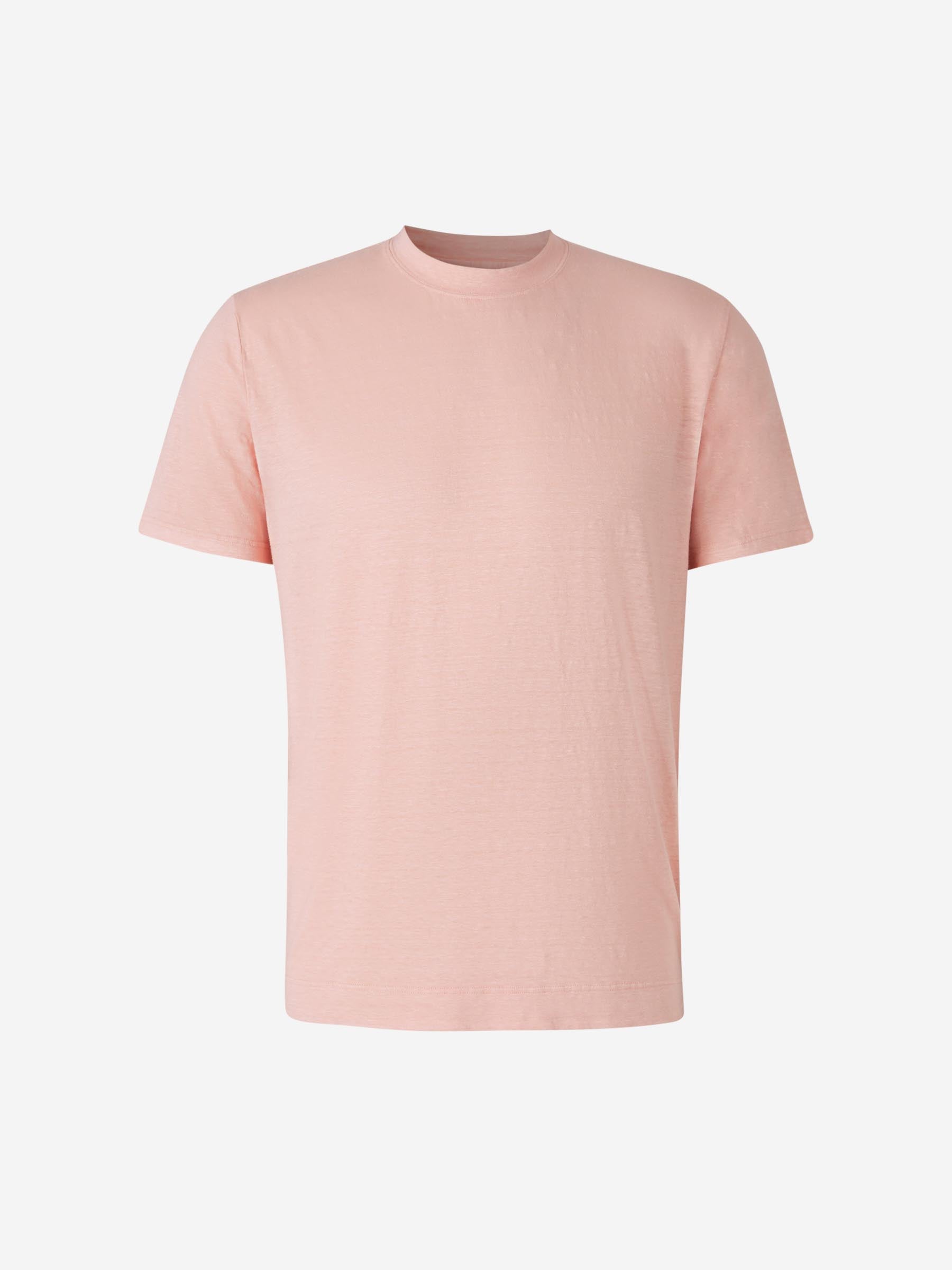 Santa Eulalia Hombre Barcelona Camiseta Aberturas Lino color Salmon sku 553-004116 04 - Foto 1