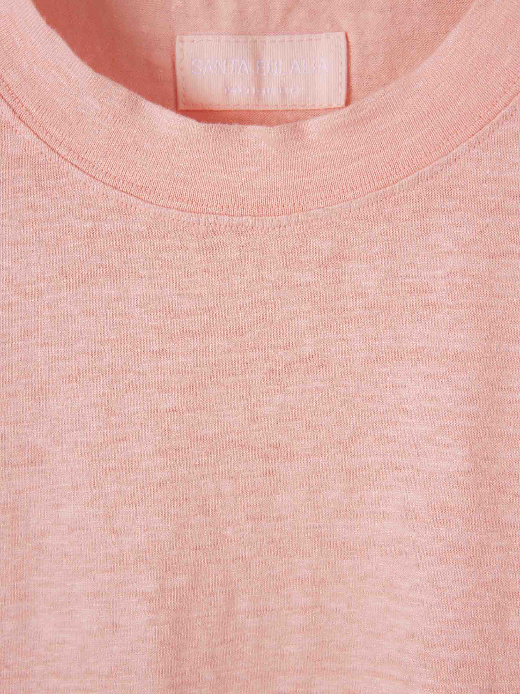 Santa Eulalia Hombre Barcelona Camiseta Aberturas Lino color Salmon sku 553-004116 04 - Foto 3