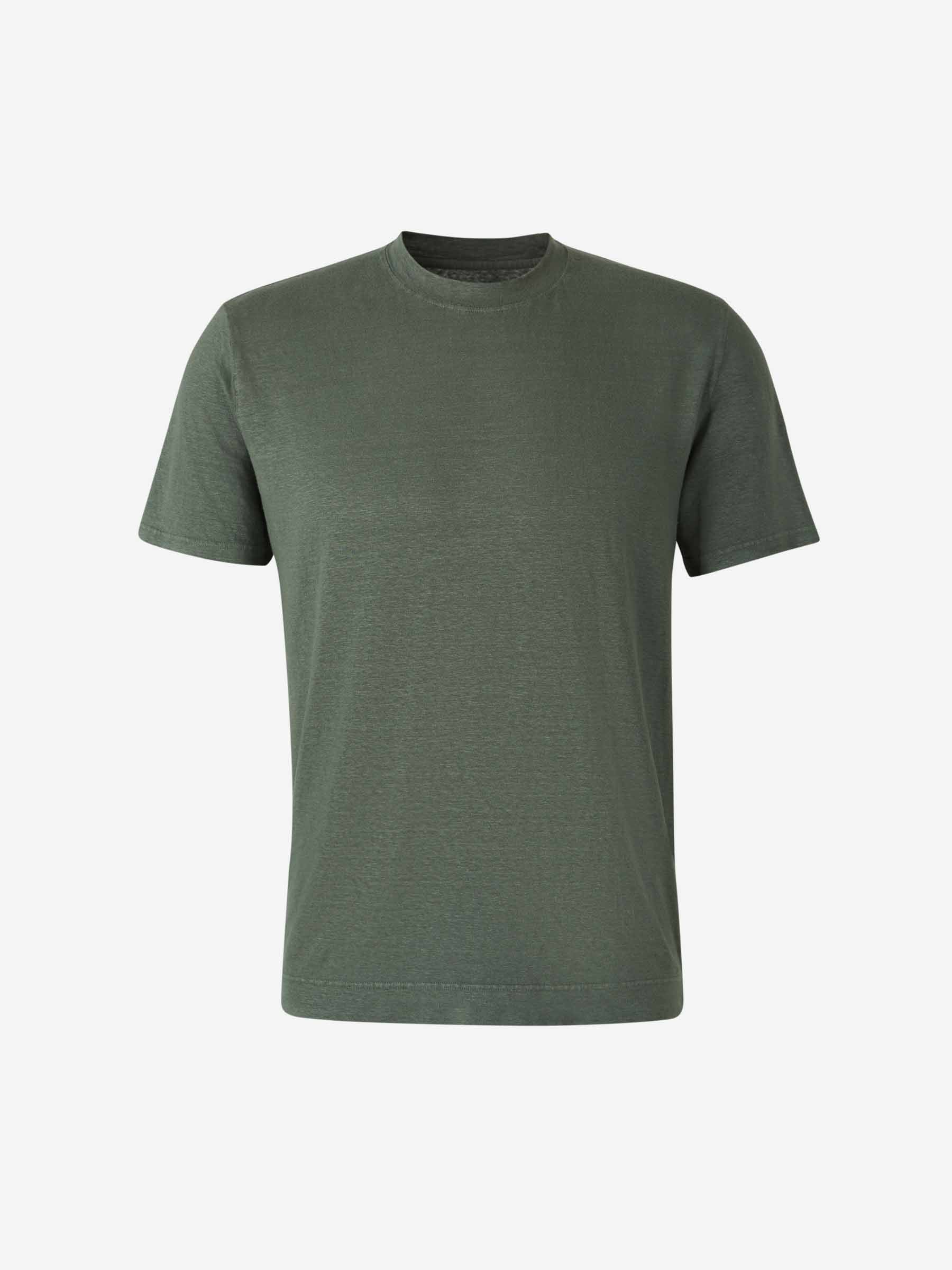 Outlet online Santa Eulalia Hombre Camiseta Punto Lino color Verde Militar sku 553-004116 05 - Foto 1