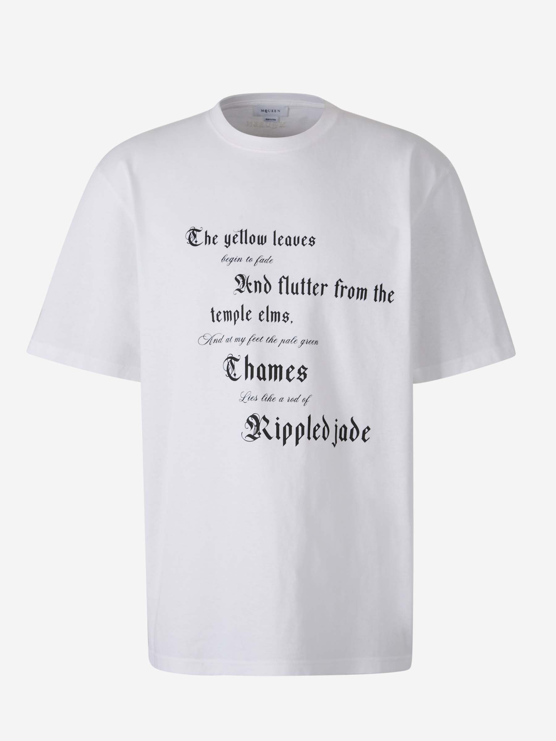 Alexander McQueen Hombre Barcelona Camiseta Logo Algodón color Blanco sku 553-004117 01 - Foto 1