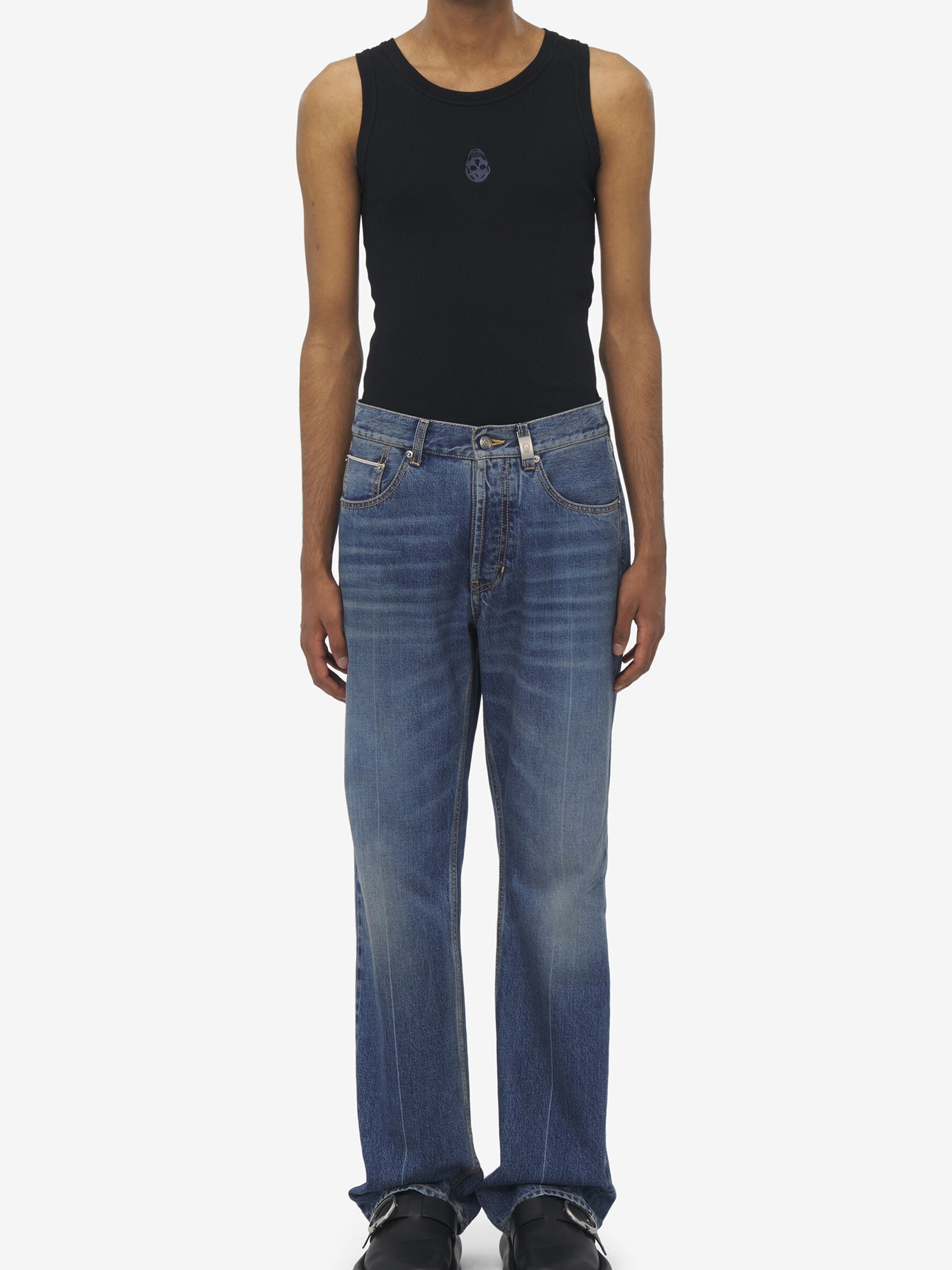 Outlet online McQueen Hombre Camiseta Tirantes Algodón color Negro sku 553-004118 01 - Foto 2