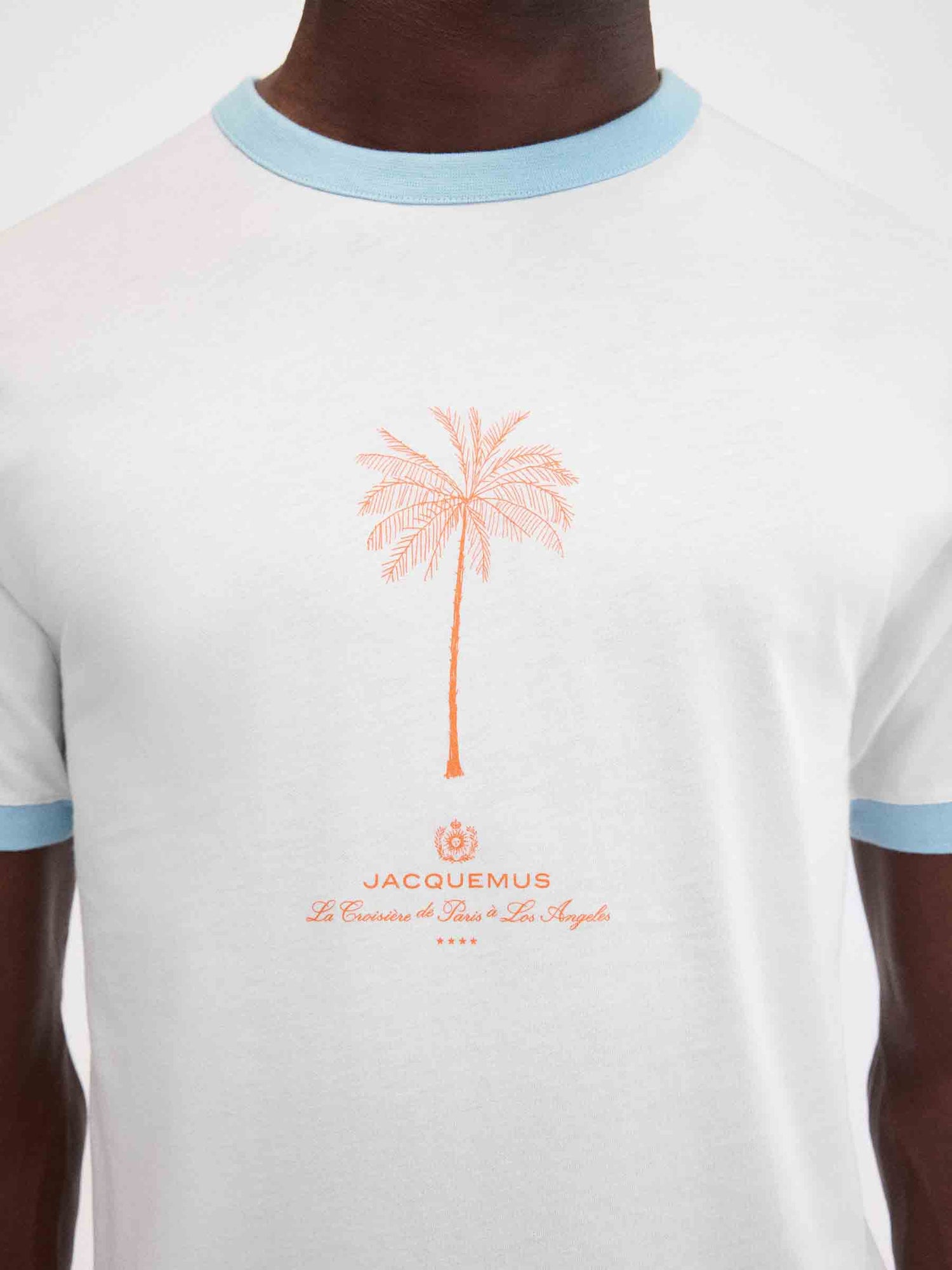 Jacquemus Hombre Barcelona Camiseta Venice Palm Tree color Blanco sku 553-004121 00 - Foto 3