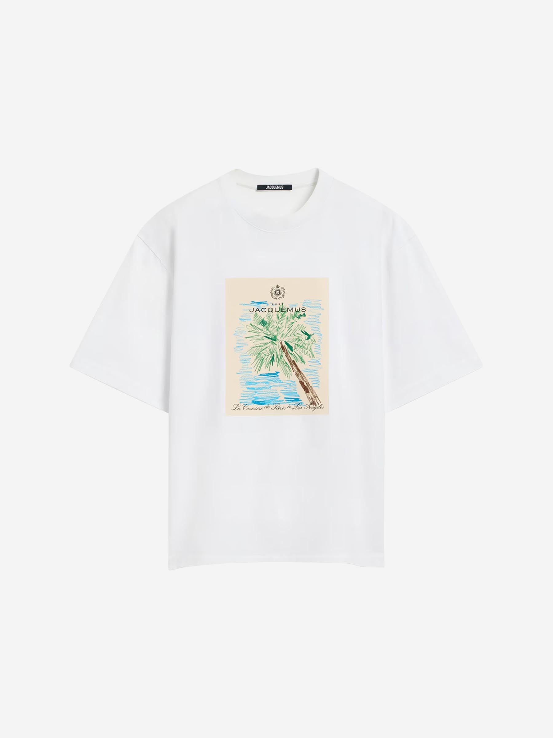 Jacquemus Hombre Barcelona Camiseta Estampado Marino color Blanco sku 553-004123 00 - Foto 1