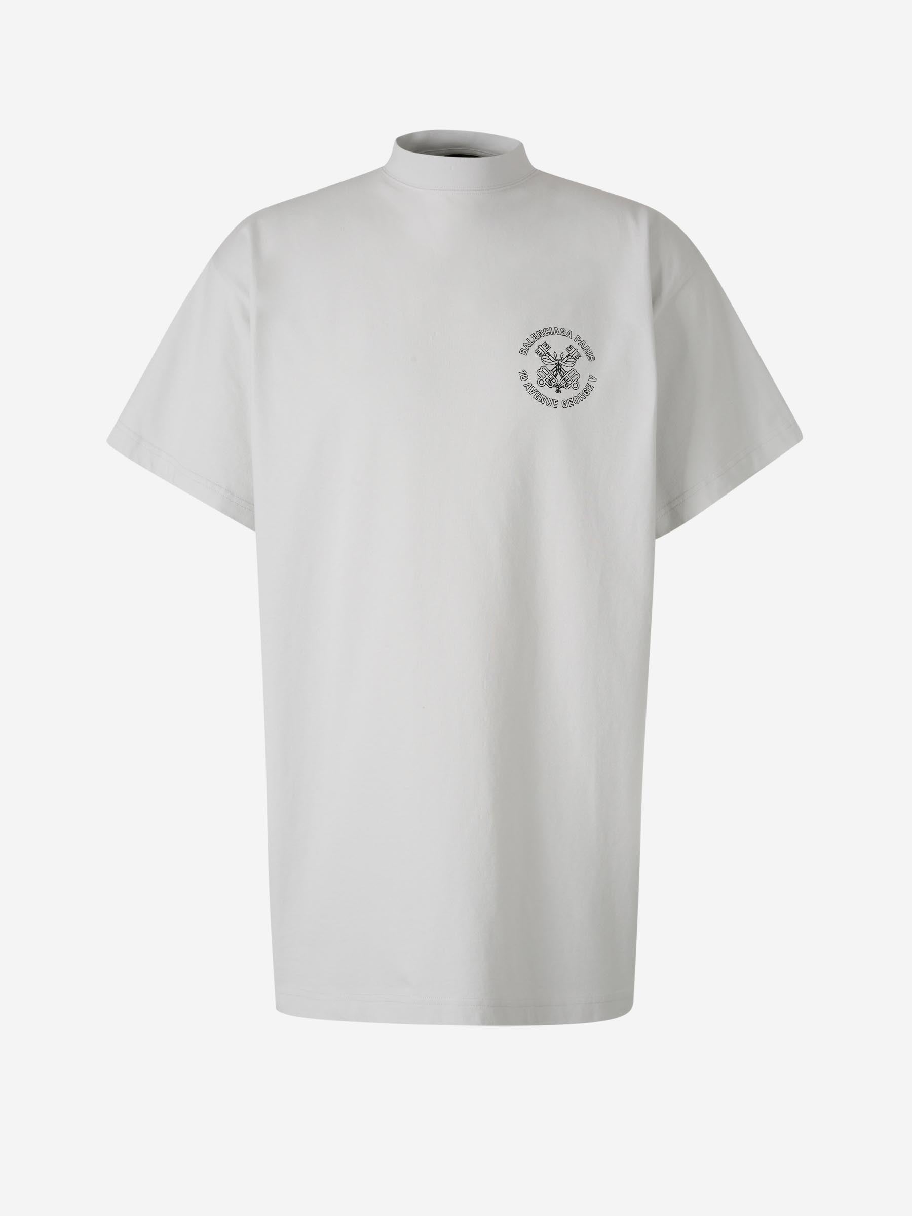 Outlet online Balenciaga Hombre Camiseta Logo Algodón color Blanco sku 553-004145 01 - Foto 1