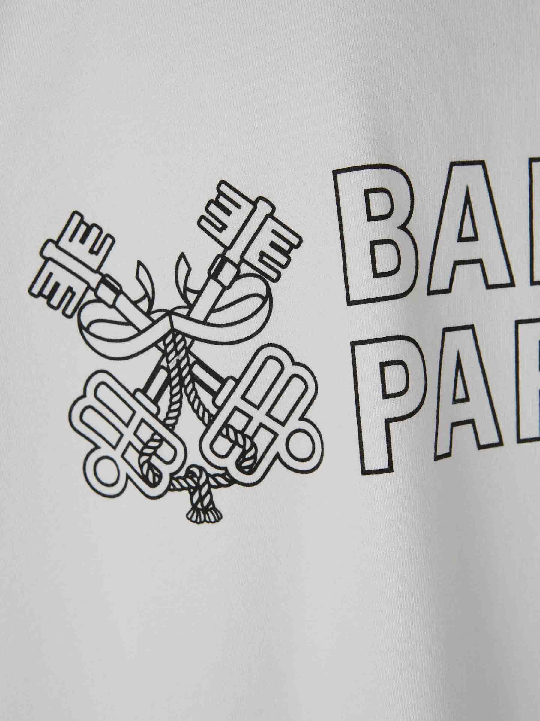 Outlet online Balenciaga Hombre Camiseta Logo Algodón color Blanco sku 553-004145 01 - Foto 5