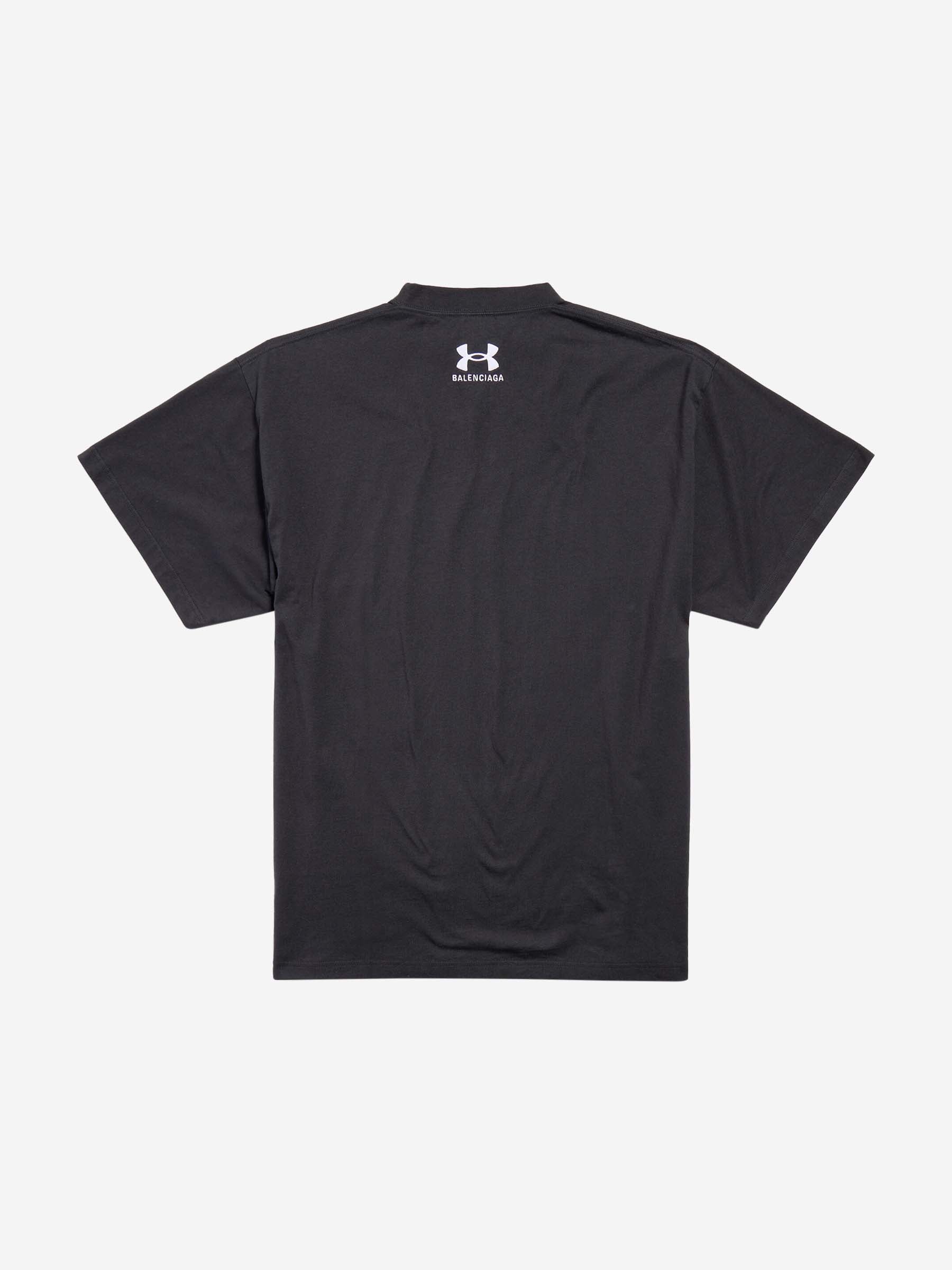 Outlet online Balenciaga X Under Armour Hombre Camiseta Logo Algodón color Negro sku 553-004148 01 - Foto 3