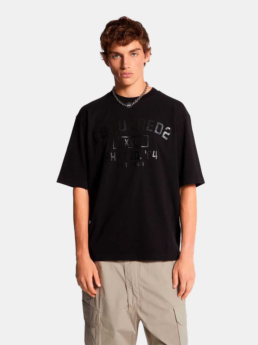 Dsquared2 Hombre Barcelona Camiseta Logo Algodón color Negro sku 553-004195 01 - Foto 2