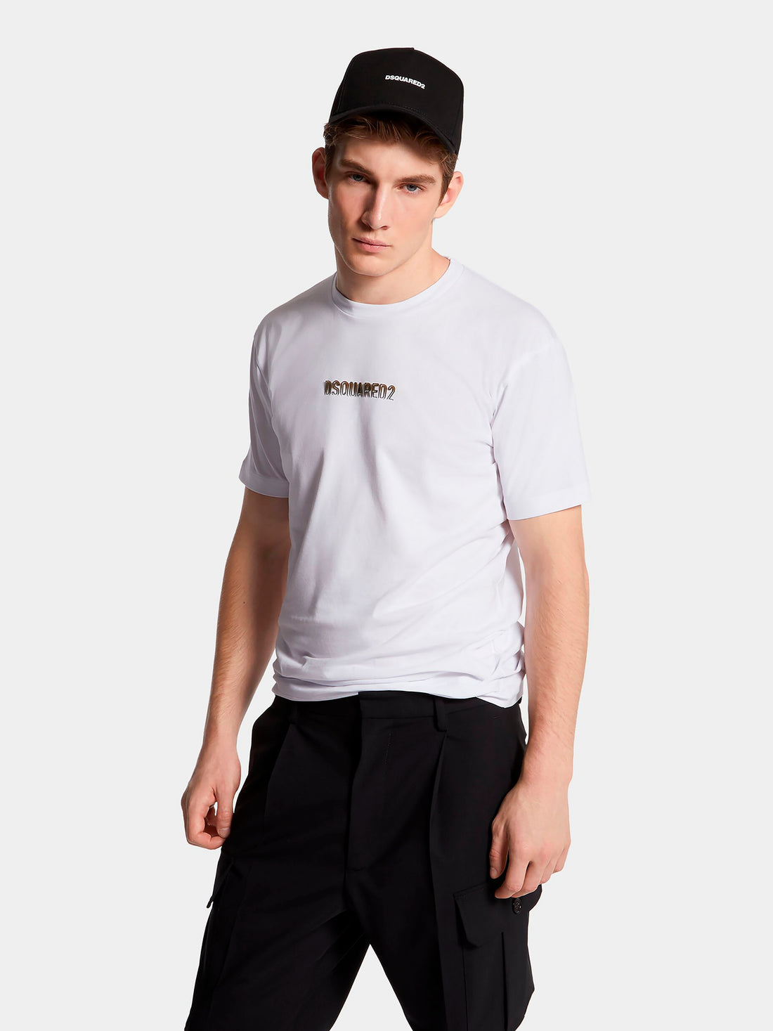 Dsquared2 Hombre Barcelona Camiseta Logo Algodón color Blanco sku 553-004196 01 - Foto 2