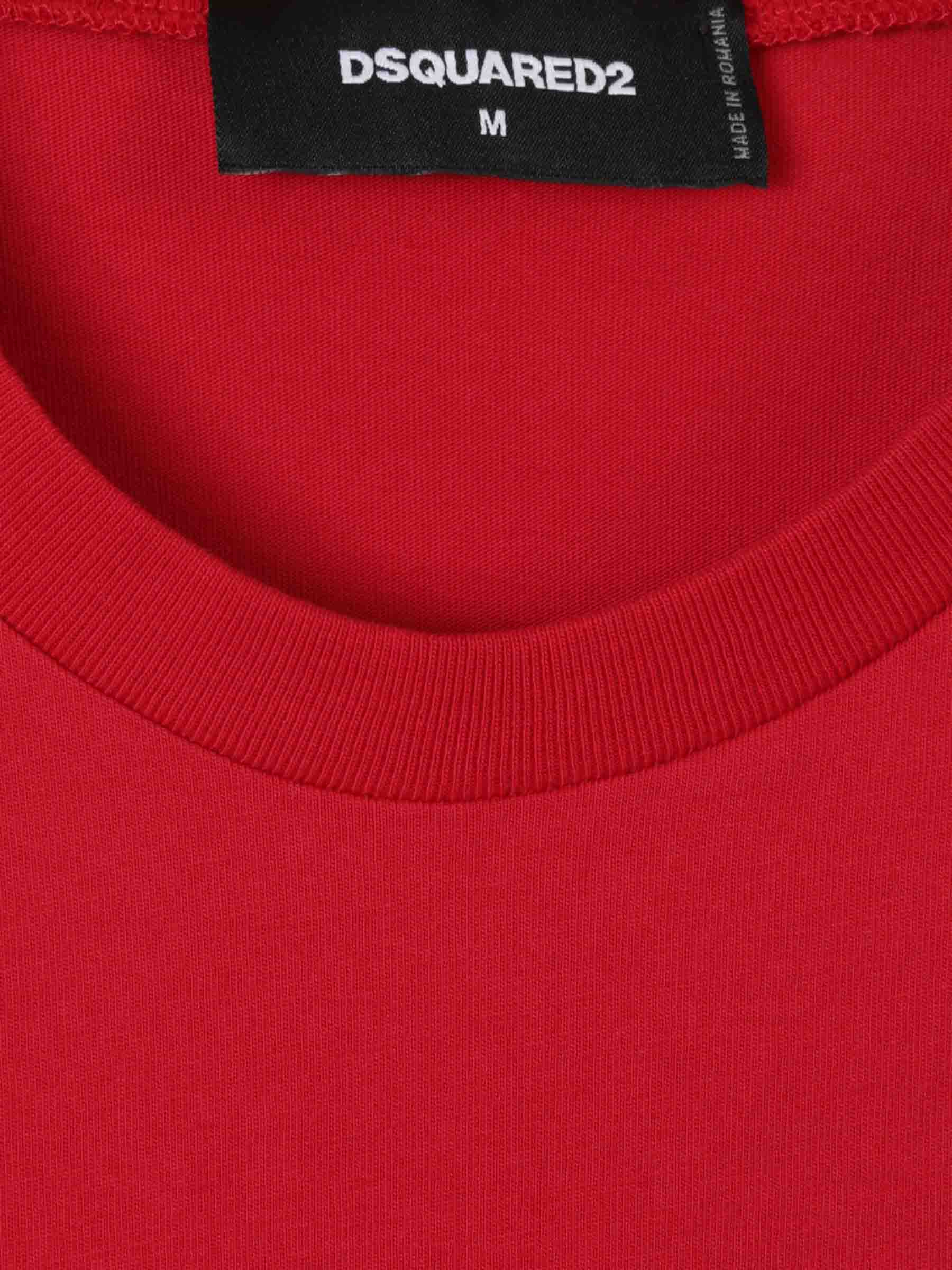 Dsquared2 Hombre Barcelona Camiseta Logo Algodón color Rojo sku 553-004197 01 - Foto 4